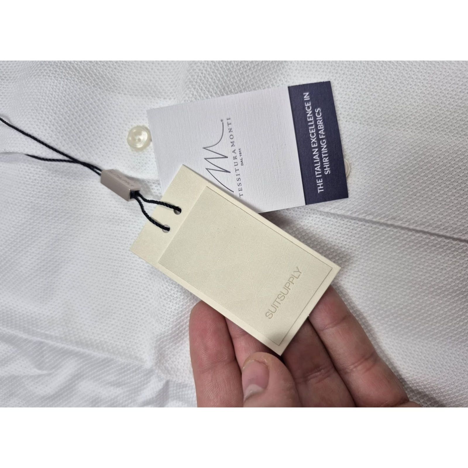 Suitsupply Suitsupply Dress Shirt Mens 17.5 36/37 White Slim Fit Egyptian Cotton Formal Shirt Size 48R - 5 Thumbnail