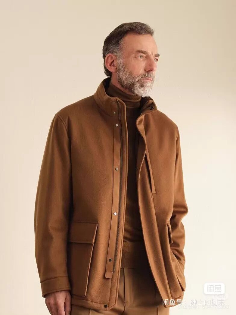 Ermenegildo Zegna ZEGNA OASI CASHMERE Waterproof Camel Jacket Size US L / EU 52-54 / 3 - 2 Thumbnail