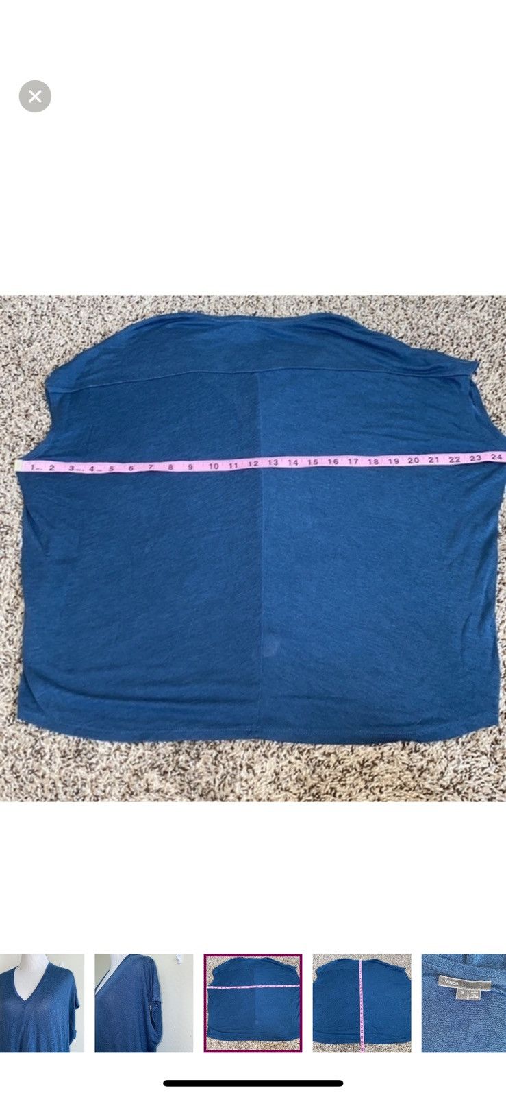 Vince Vince small blue v neck tee Size S / US 4 / IT 40 - 2 Thumbnail
