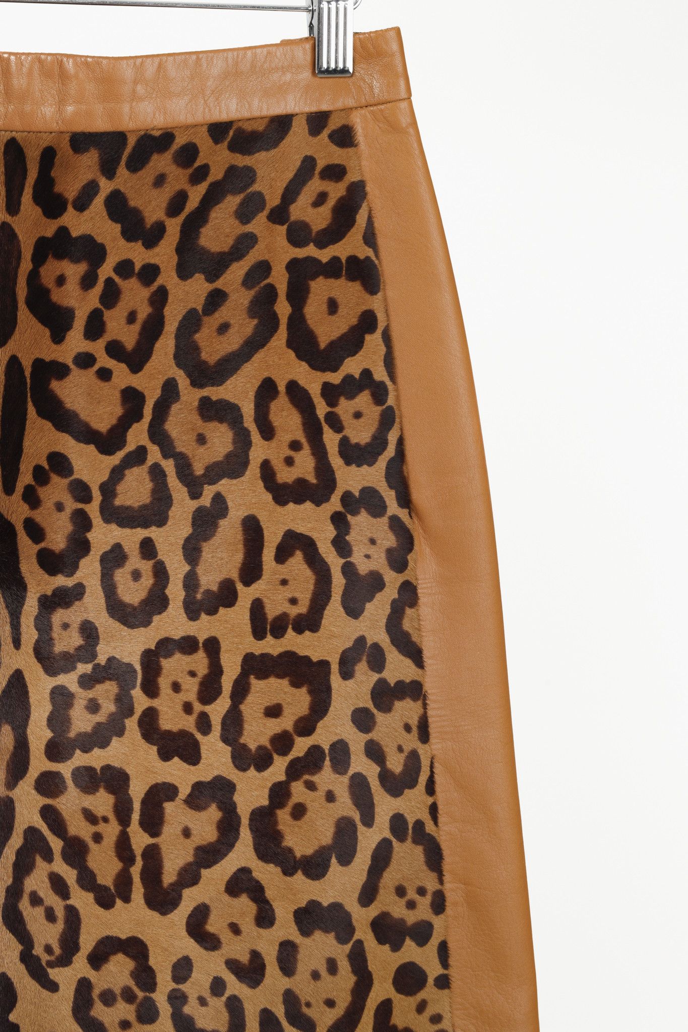 Valentino Valentino Calf Hair Leopard Print Leather Skirt Size 28" / US 6 / IT 42 - 5 Thumbnail