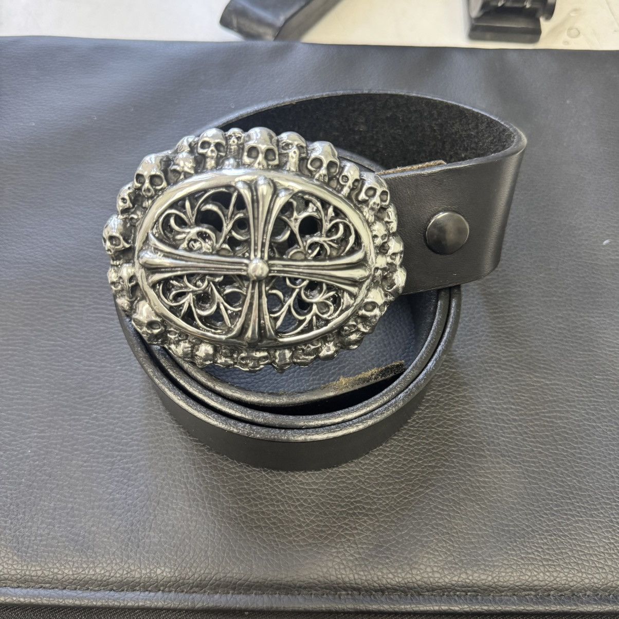 ✚A&G Oval Cross Belt Buckle✚廃盤希少モデル* A&G Rock N' Roll Oval Cross Belt Buckle