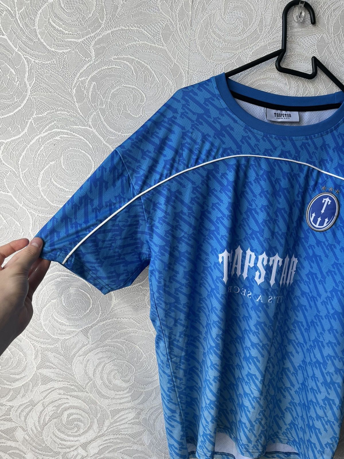 Trapstar London Trapstar Blue Monogram Jersey Italian Collaboration DrillY2K Size US XL / EU 56 / 4 - 4 Thumbnail