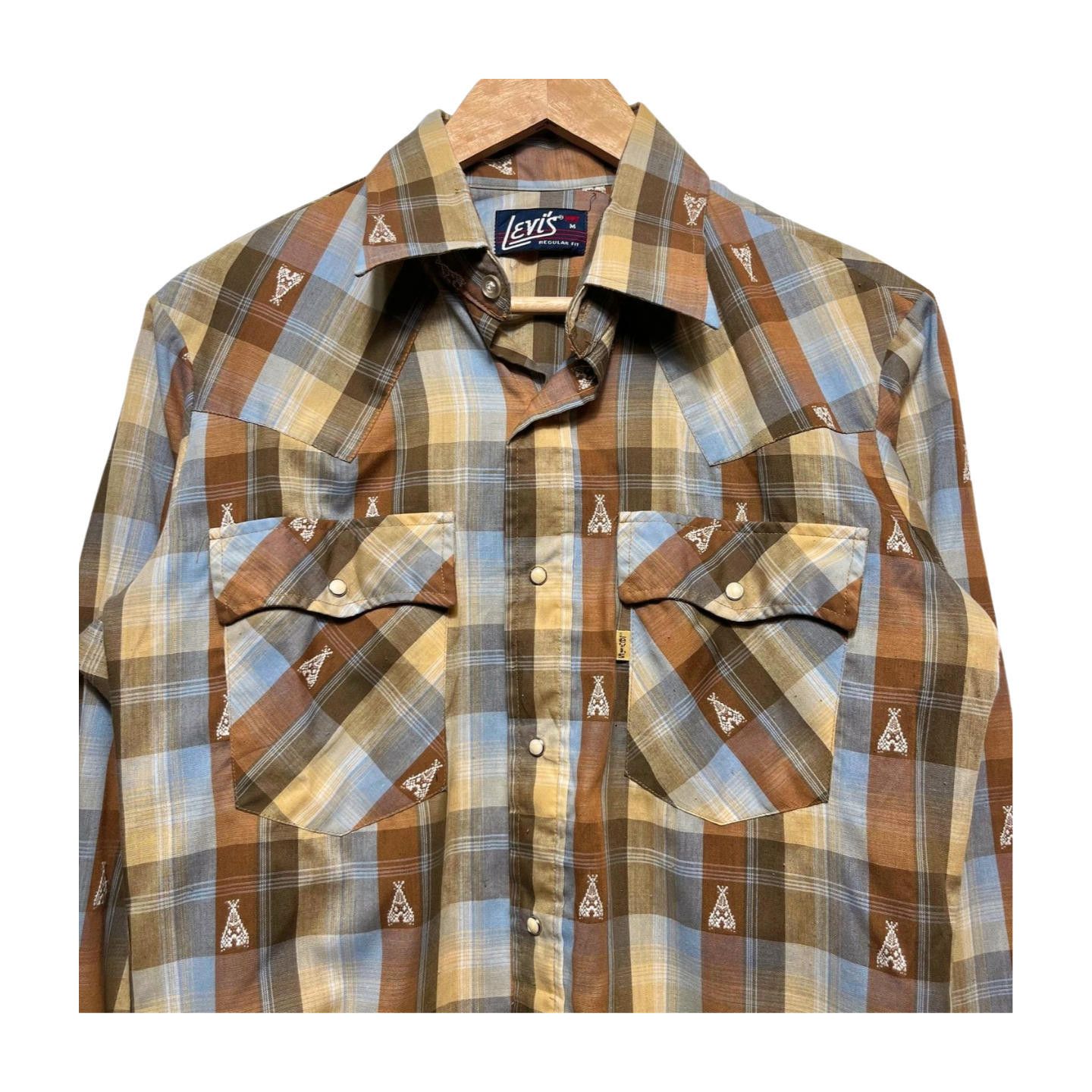 Levi's × Vintage Vintage 70s Levi's Pearl Snap Western Shirt Size L Size US L / EU 52-54 / 3 - 1 Thumbnail
