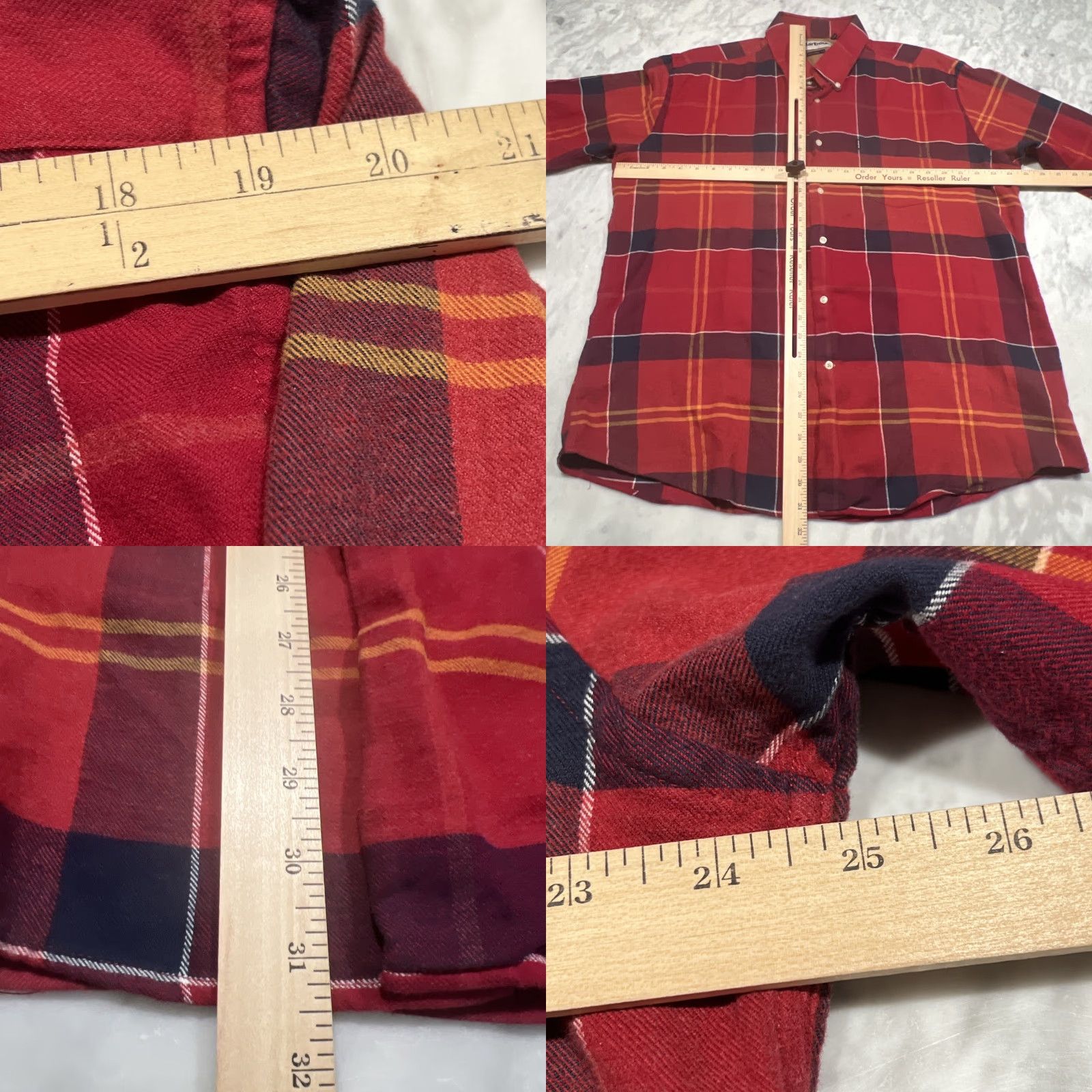 Barbour Barbour Flannel Shirt Mens XL Tailored Fit Plaid Red Tartan Long Sleeve Cotton Shirt Size US XL / EU 56 / 4 - 8 Thumbnail