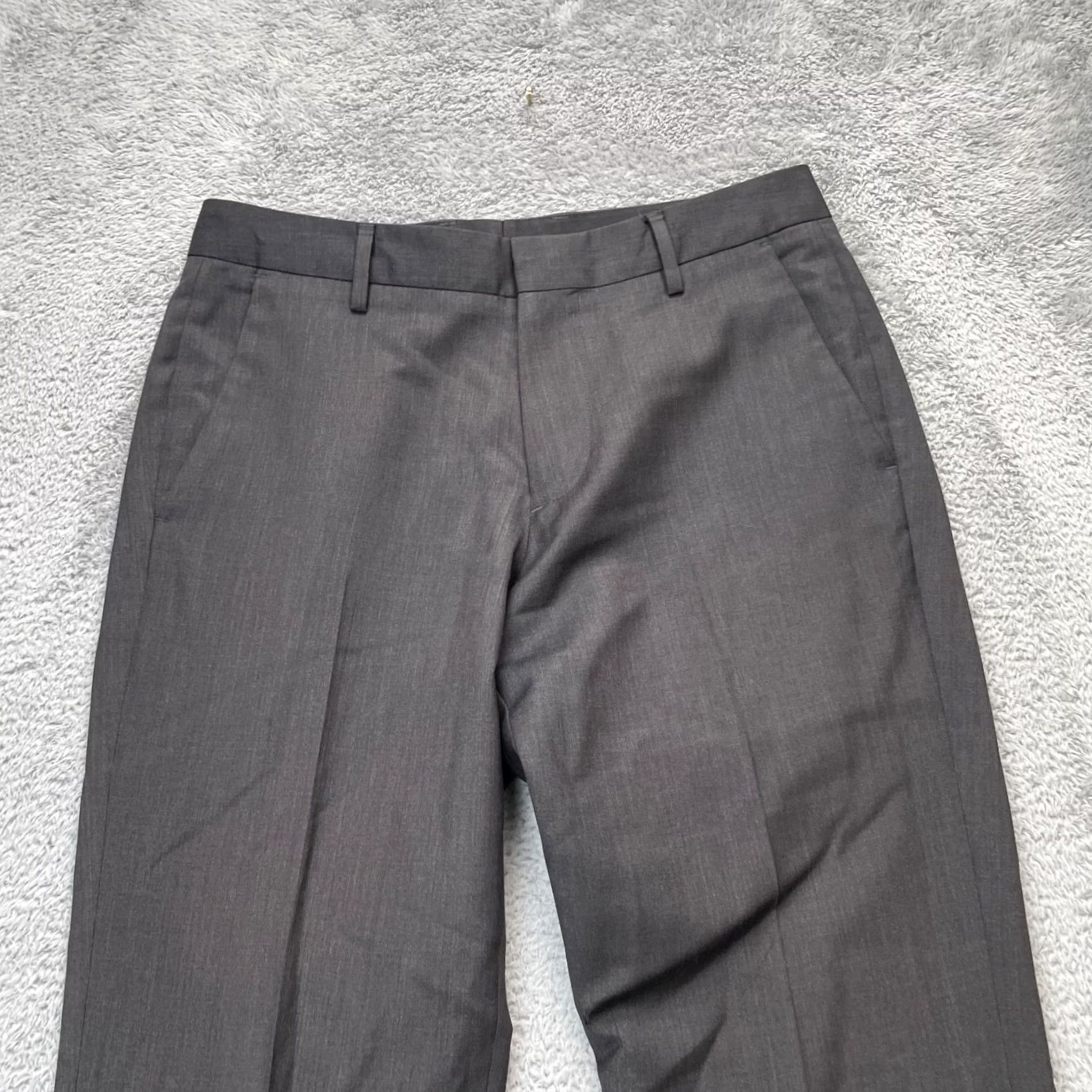 Bonobos Bonobos Mens Gray Wool Dress Pants Straight Fit 29 Business Formal Office Wear Size US 29 - 5 Thumbnail