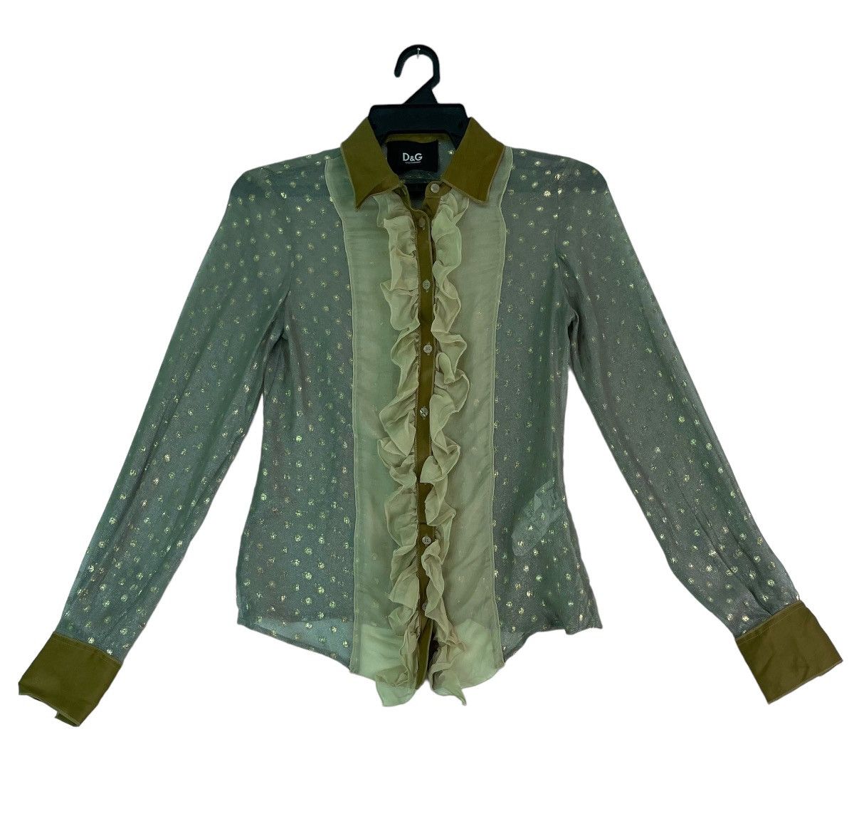 Dolce & Gabbana Dolce and Gabbana D&G polka dot silk blouse shirts Size XS / US 0-2 / IT 36-38 - 1 Thumbnail