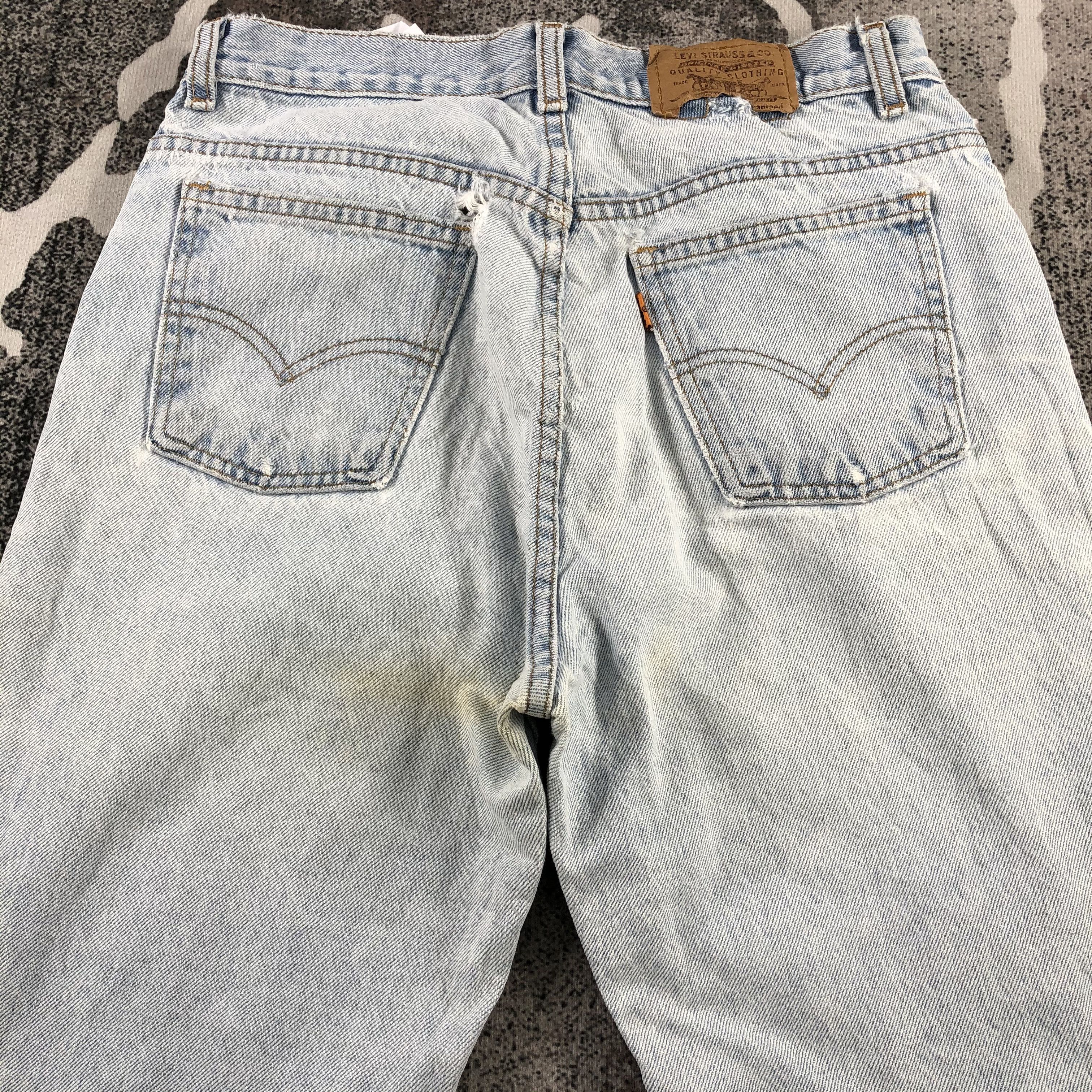 Levi's Vintage 90s Levi's Jeans Orange Tab Distress Denim KJ1002 Size US 30 / EU 46 - 4 Thumbnail
