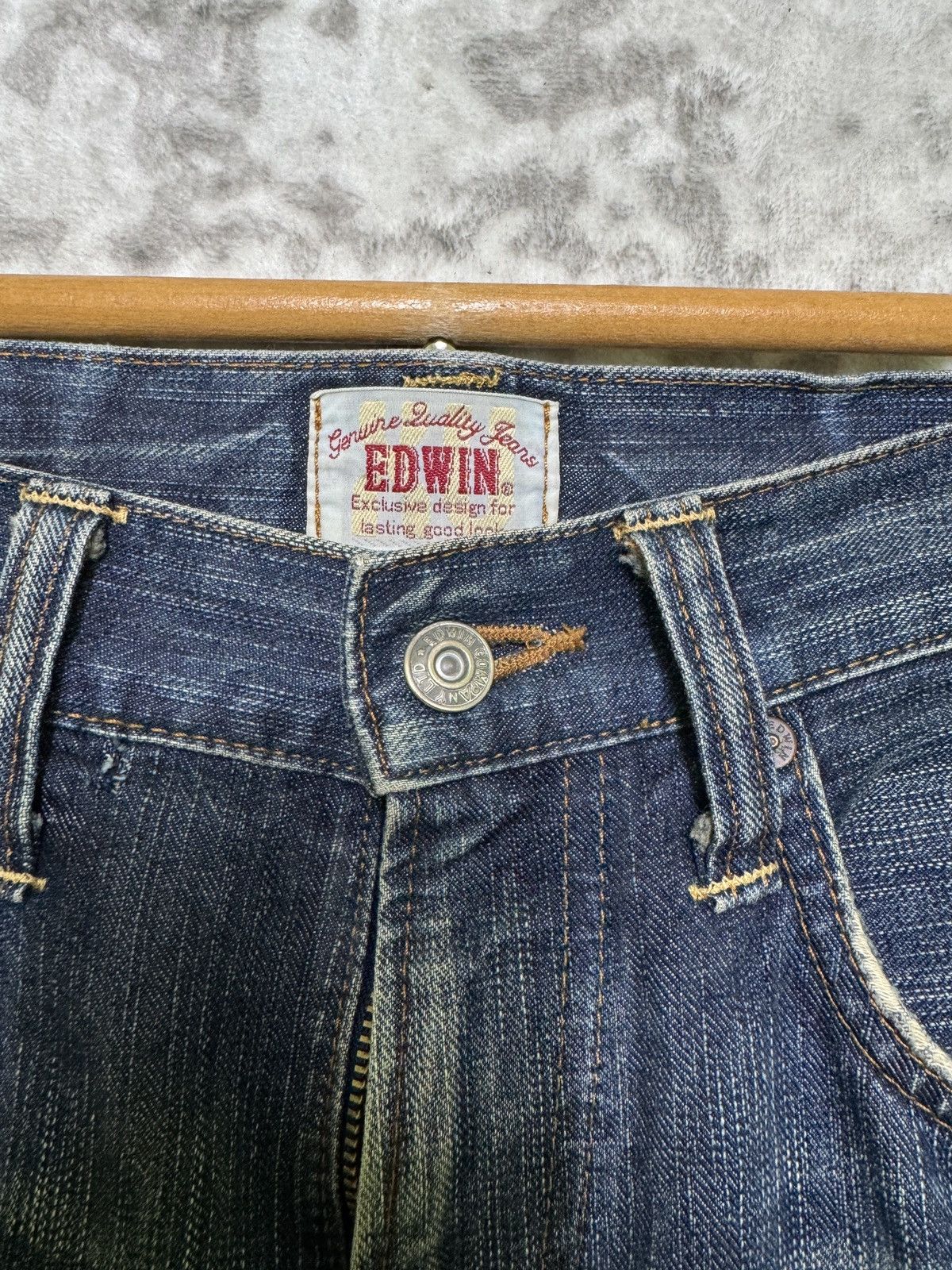 Edwin Vintage Edwin Claw Mark Distressed Denim Jeans Size US 32 / EU 48 - 8 Thumbnail