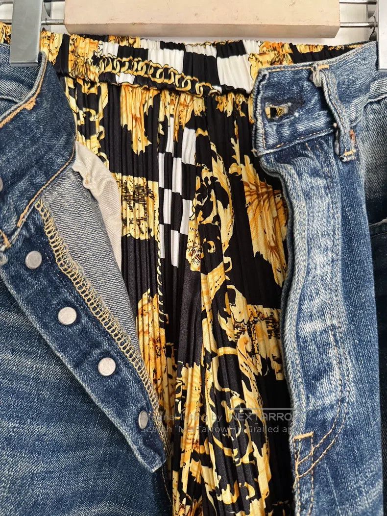 Junya Watanabe Junya Watanabe size S Patchwork Pleated Denim Pants Size 23" - 6 Thumbnail