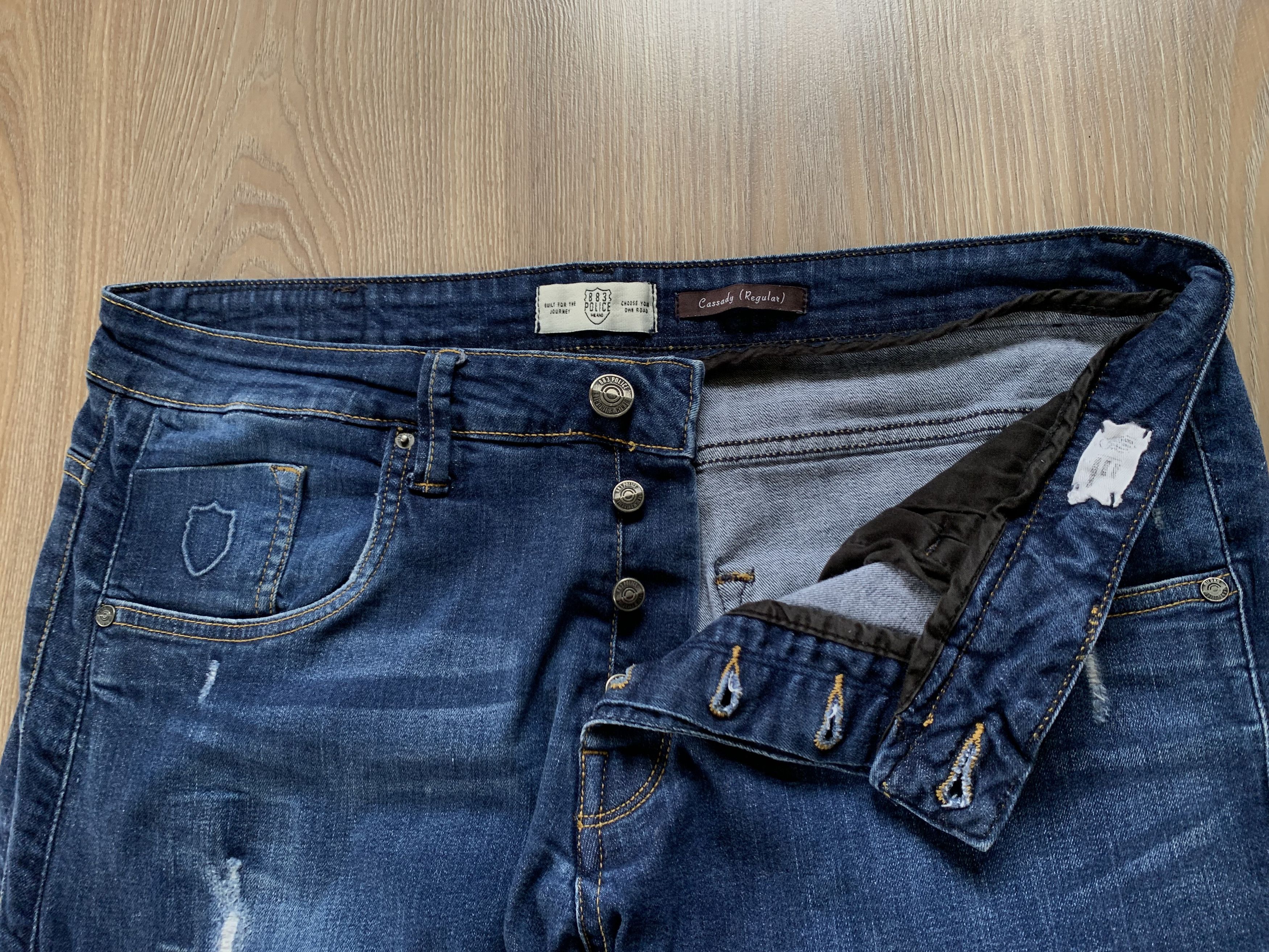 Other Police Cassady Distressed Blue Denim Jeans Size US 38 / EU 54 - 6 Thumbnail