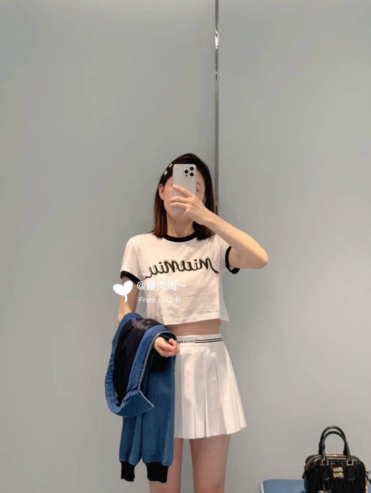 Miu Miu MIU MIU 24 H Letter Logo Horizontal Short Sleeve Crop L Size L / US 10 / IT 46 - 8 Thumbnail