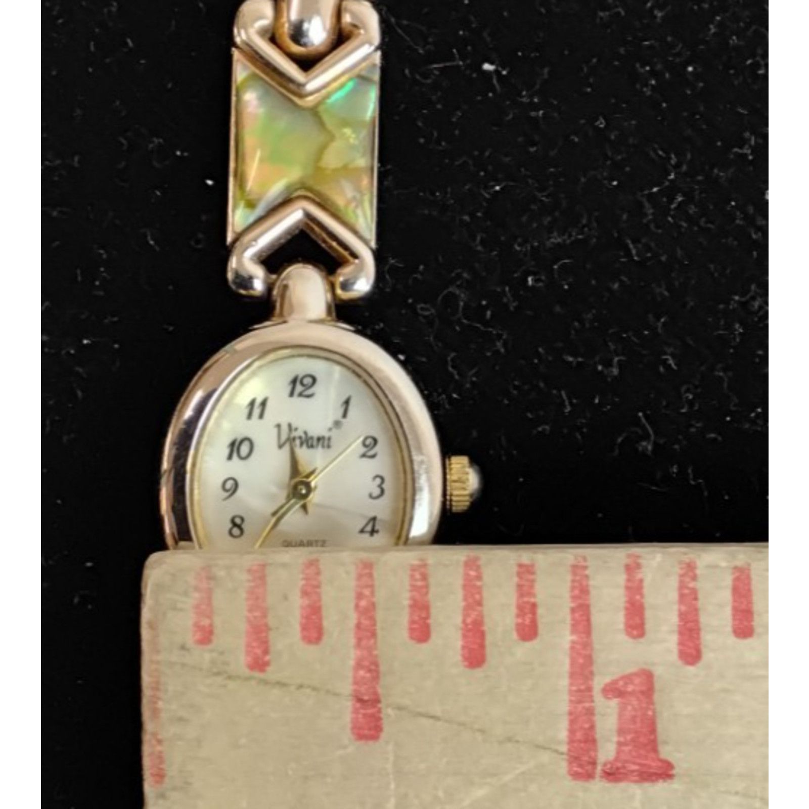 Other Vivani Accutime Ladies Watch Abalone Quartz Missing Stones Size ONE SIZE - 13 Thumbnail