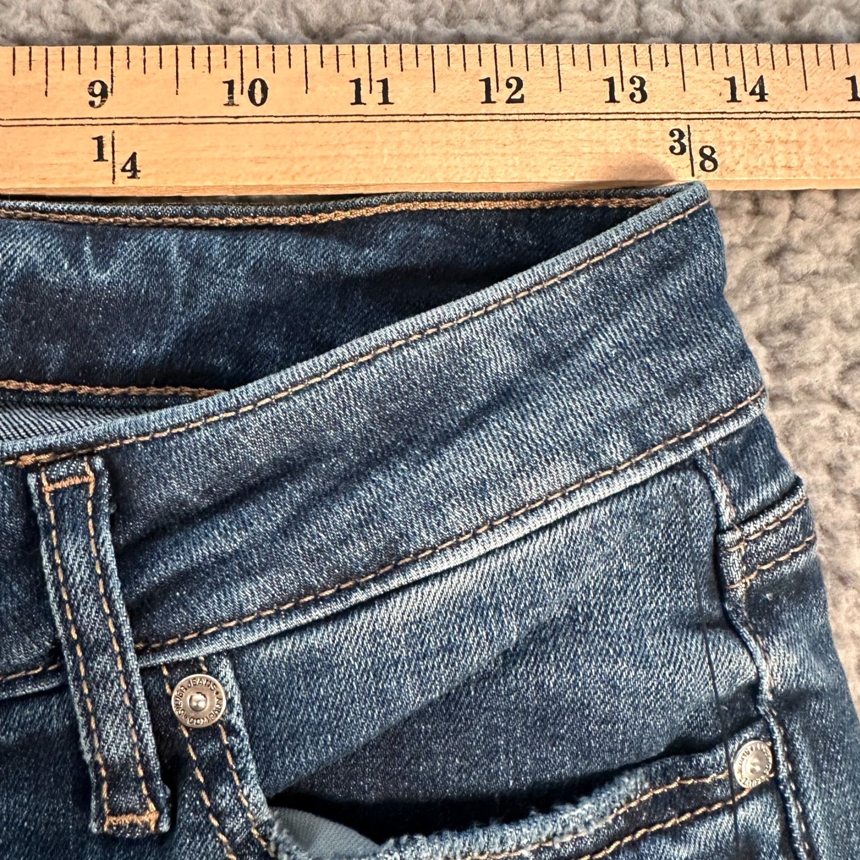 Silver Jeans Co. Silver Jeans Co Women's Jeans 27x32 Blue Suki Slim Bootcut Distressed Low Rise New Size 27" / US 4 / IT 40 - 5 Thumbnail