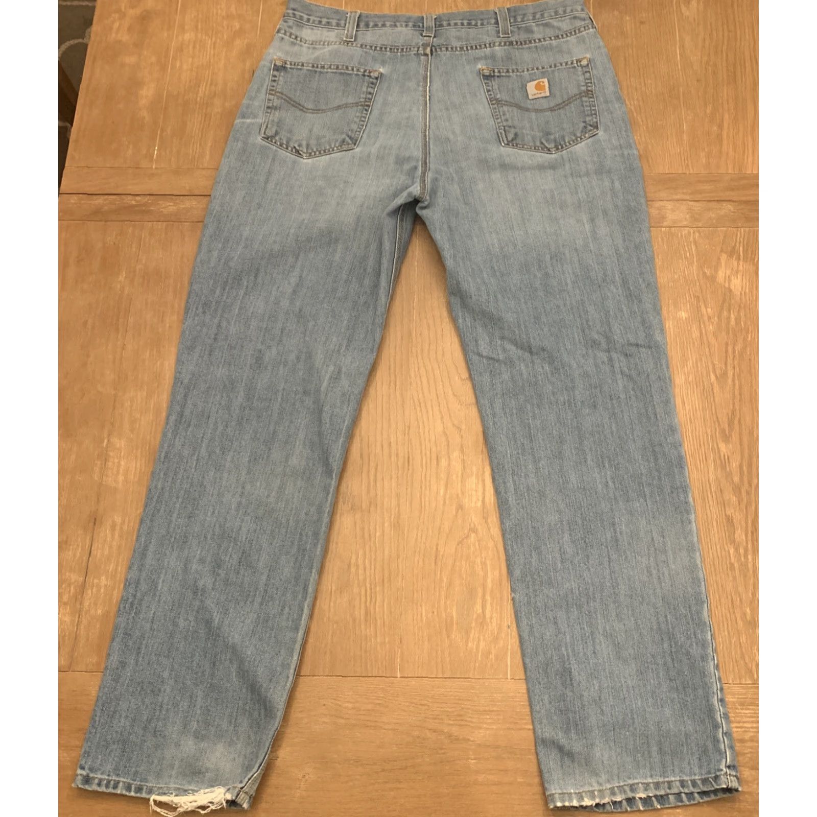 Carhartt Carhartt Jeans Mens 38x34 Denim Relaxed Fit 101483-980 Medium Wash Blue Size US 38 / EU 54 - 7 Thumbnail