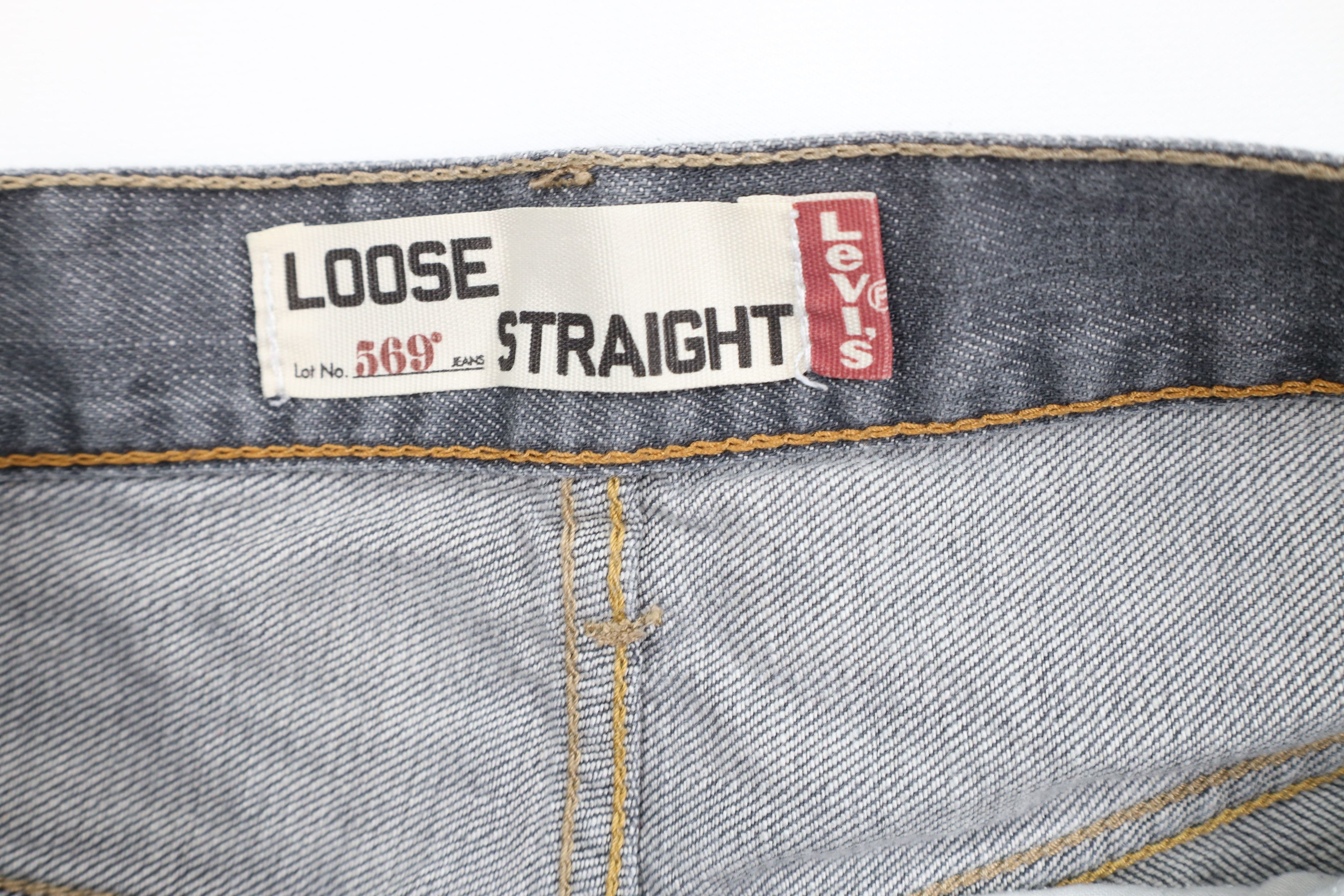 Levi's × Vintage Vintage Y2K Levis 569 Fit Denim Jean Shorts Jorts Gray Size US 34 / EU 50 - 7 Thumbnail