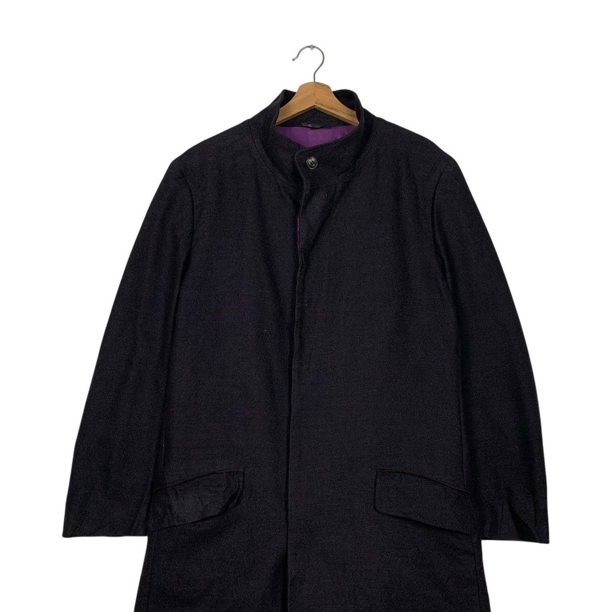 Lanvin Lanvin Black Wool Coat Size US L / EU 52-54 / 3 - 3 Thumbnail
