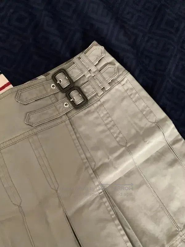 Burberry Burberry Brown Green Cotton Blend Mini Skirt. Size 24" / US 00 / IT 34 - 2 Thumbnail