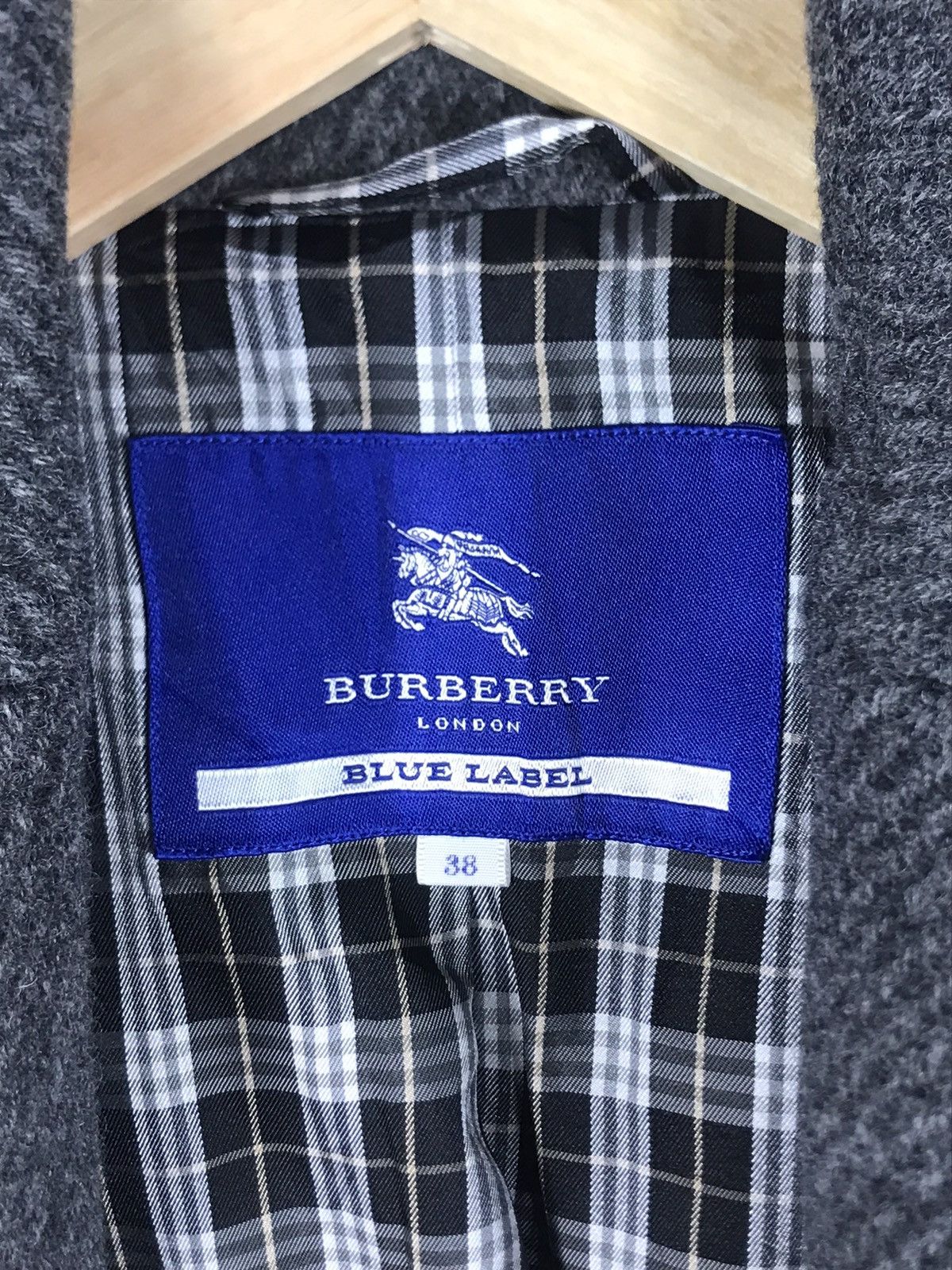 Burberry ⚡️Vintage Burberry Blue Label Klassisk Wool Button Jacket Size XS / US 0-2 / IT 36-38 - 10 Thumbnail