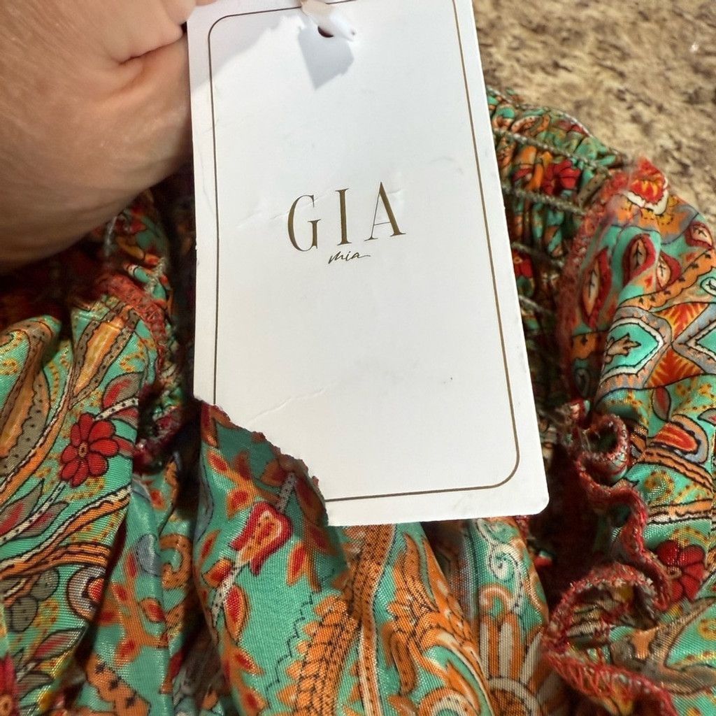 I.AM.GIA Gia Vibrant Paisley Mini Dress - Green and Red Size XXS / US 00 / IT 34 - 5 Thumbnail