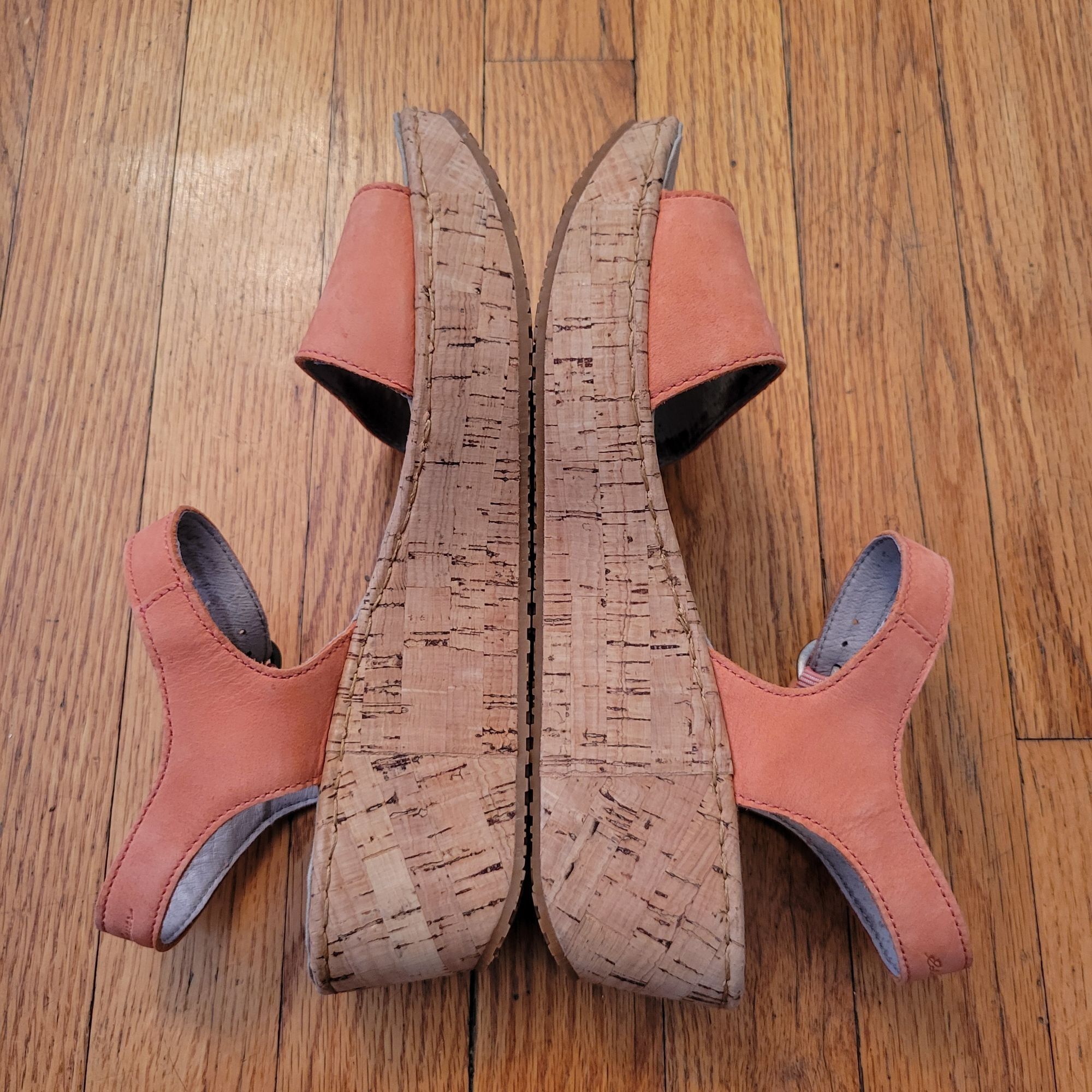 Eddie Bauer Eddie Bauer Cork Wedge Sandals 8.5 Orange KARA Summer Shoes Size US 8.5 / IT 38.5 - 5 Thumbnail