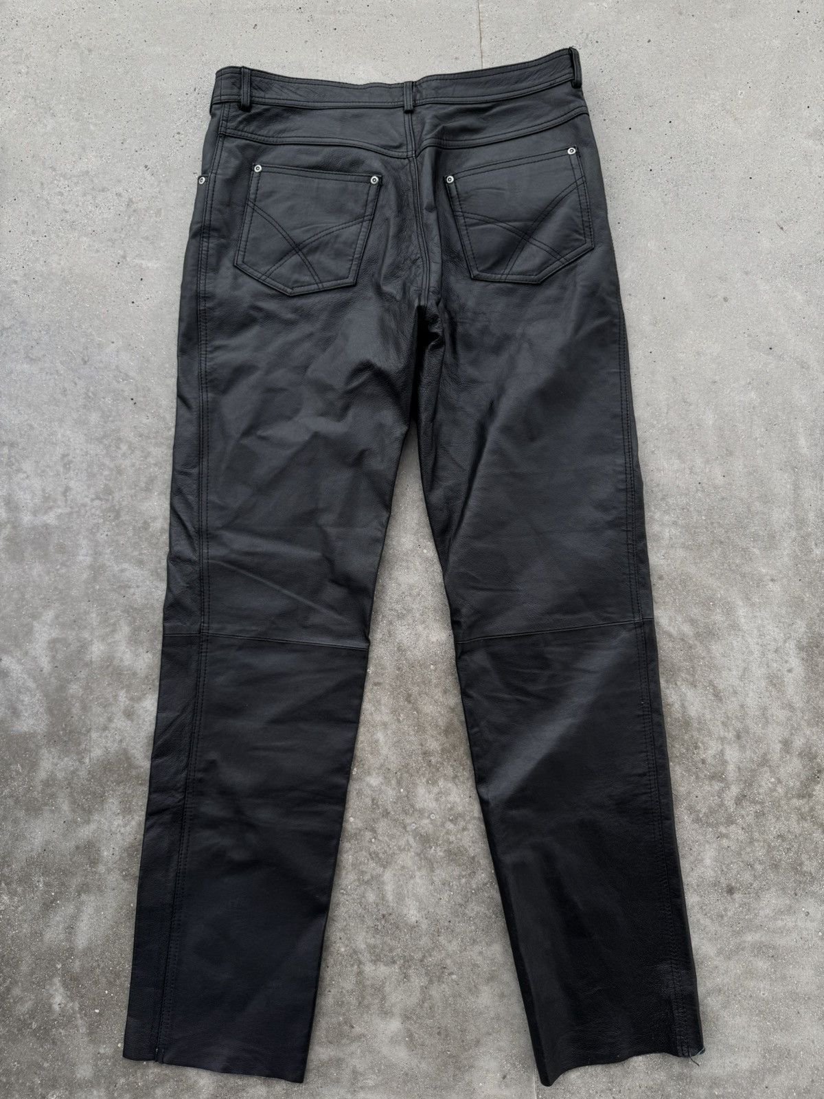 Genuine Leather Vintage Motorcycle Leather Pants Size US 34 / EU 50 - 3 Thumbnail