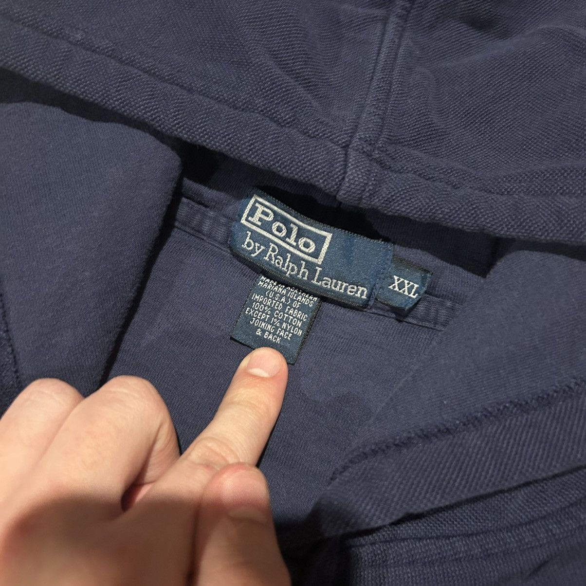 Polo Ralph Lauren × Vintage Essential Vintage 90s Polo Ralph Lauren Pony Zip Up Hoodie Size US XXL / EU 58 / 5 - 5 Thumbnail