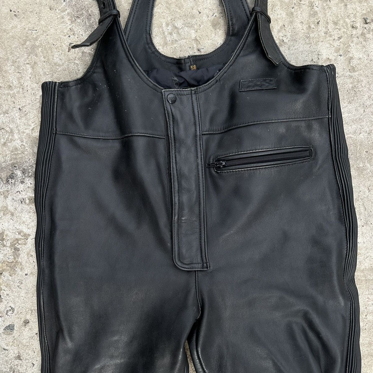Leather × Vintage Vintage Moto Leather Pants Overalls Size 58 Style USA 00s Size US 42 / EU 58 - 5 Thumbnail