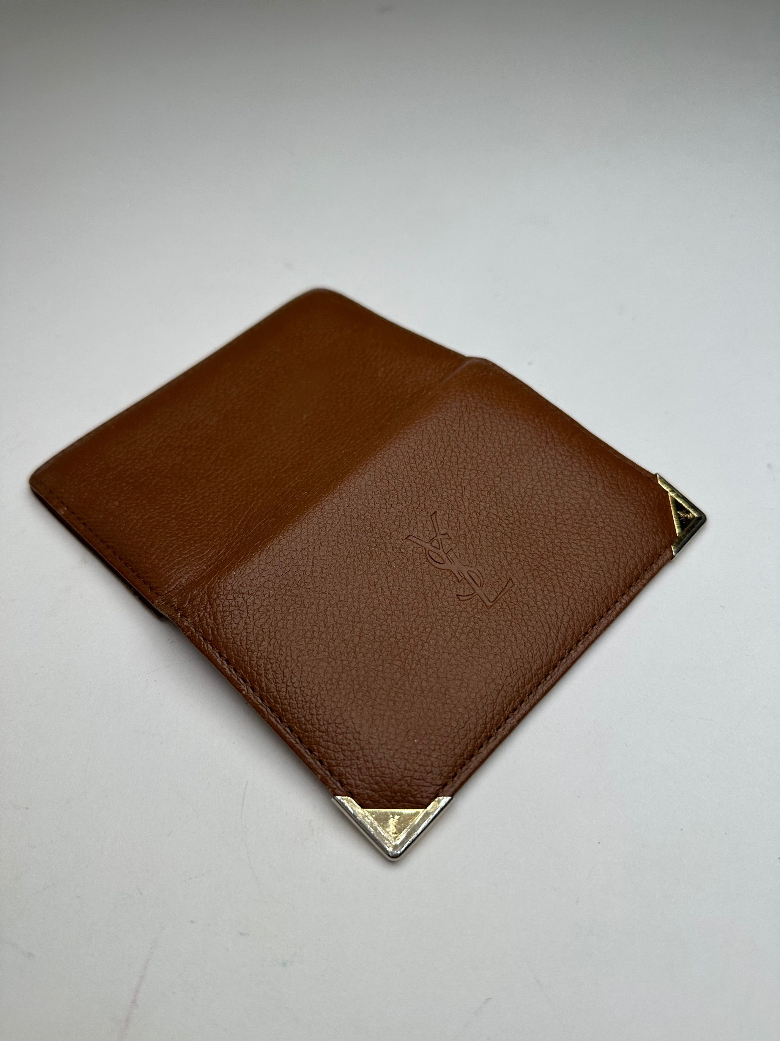 Yves Saint Laurent Vintage Bifold Cardholder Leather Tan Size ONE SIZE - 1 Thumbnail