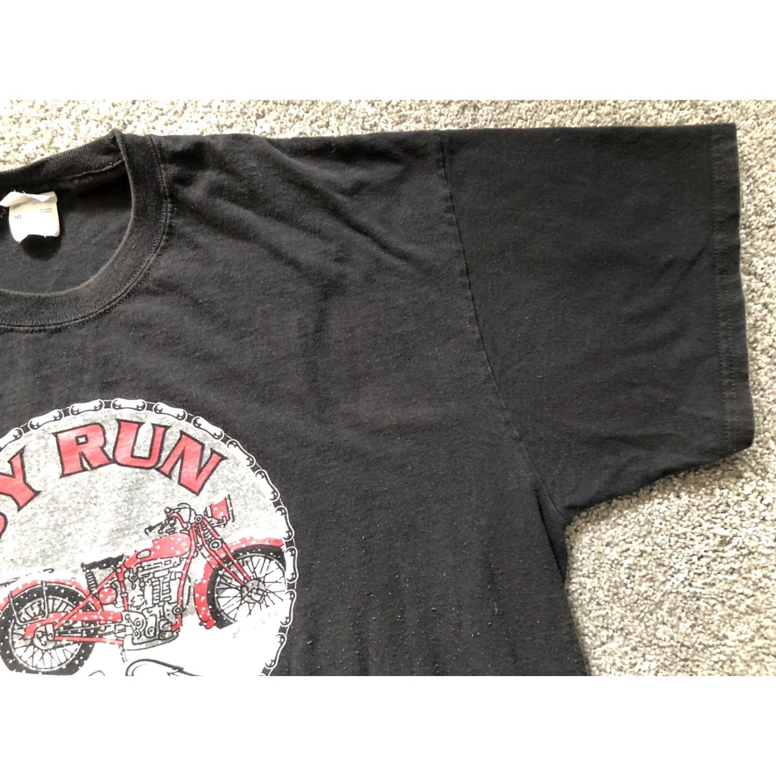 Port & Company Harley Owners Group Toy Run T Shirt Black XL 100% Cotton Graphic Print Port & Company Men T-Shirt Short Sleeve Summer Fall Spring Vintage? Size US XL / EU 56 / 4 - 7 Thumbnail