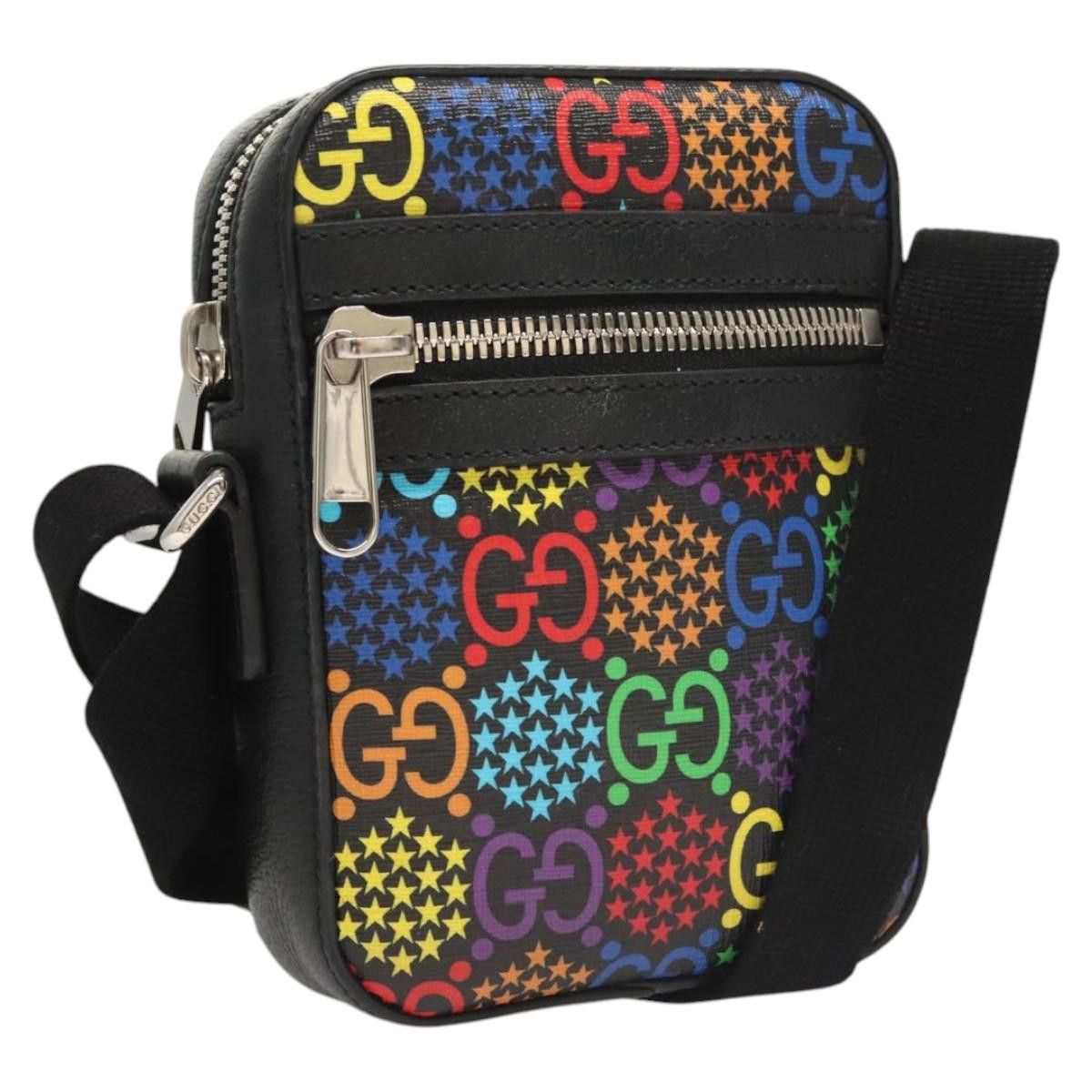 GUCCI GG Psychedelic Shoulder Bag Multicolor Silver