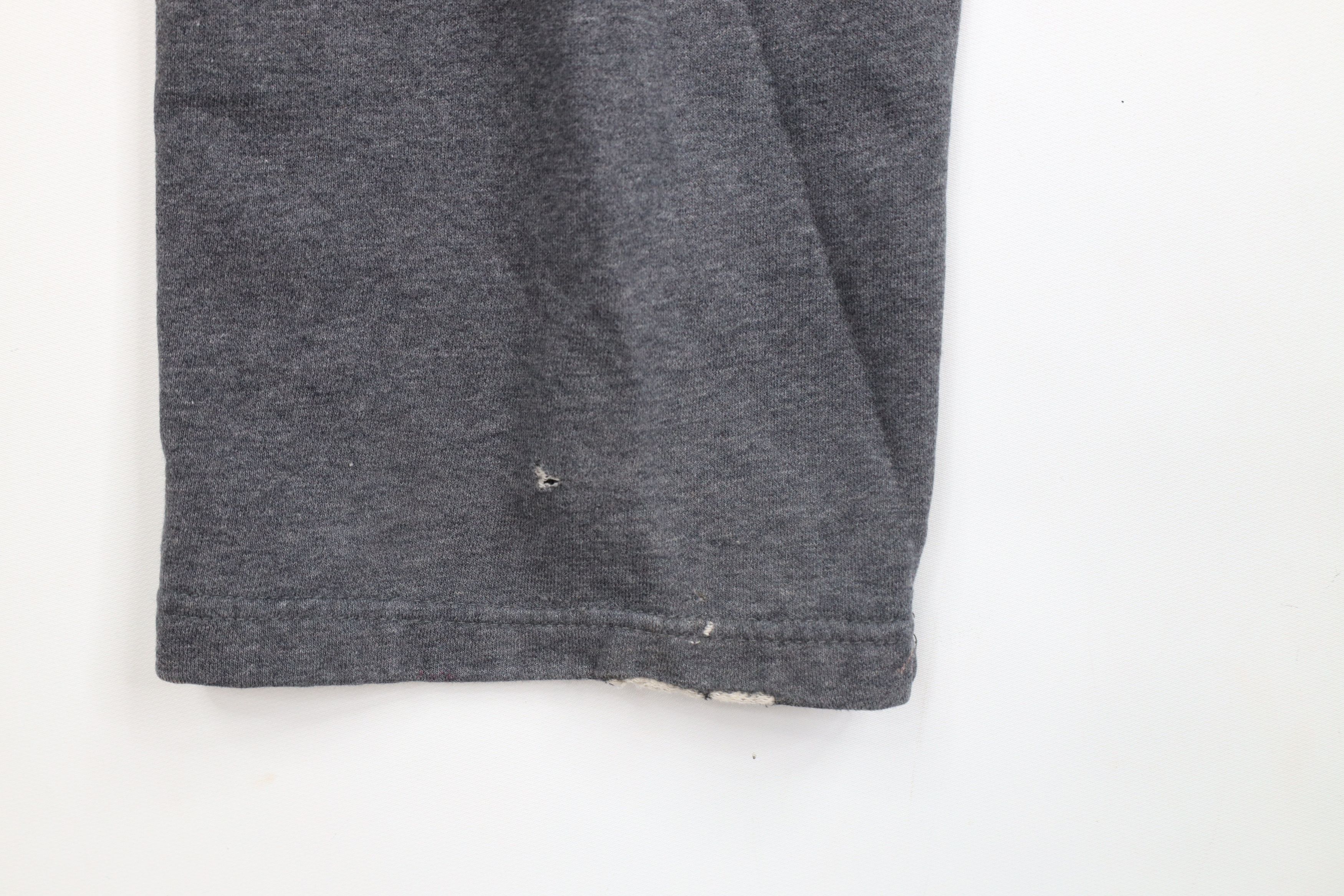 Nike × Vintage Vintage Nike Mini Swoosh Wide Leg Sweatpants Heather Gray Size US 34 / EU 50 - 12 Thumbnail