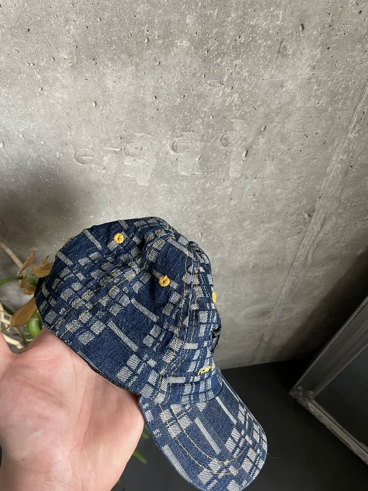 20471120 × Diesel Vintage Diesel D Logo Denim Washed Style Avant Garde Cap Y2K Size ONE SIZE - 4 Thumbnail