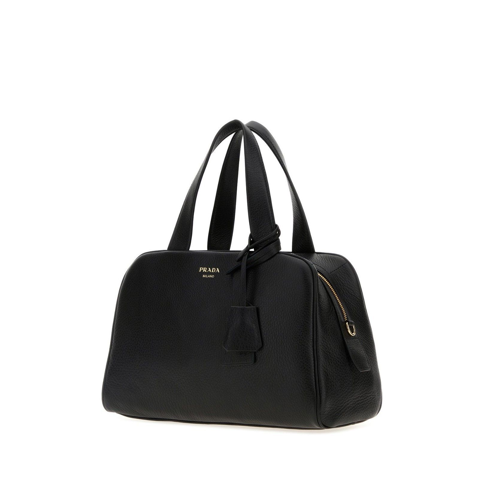 Prada PRADA Black Grained Leather Top Handle Bag New & Authentic Size ONE SIZE - 2 Thumbnail