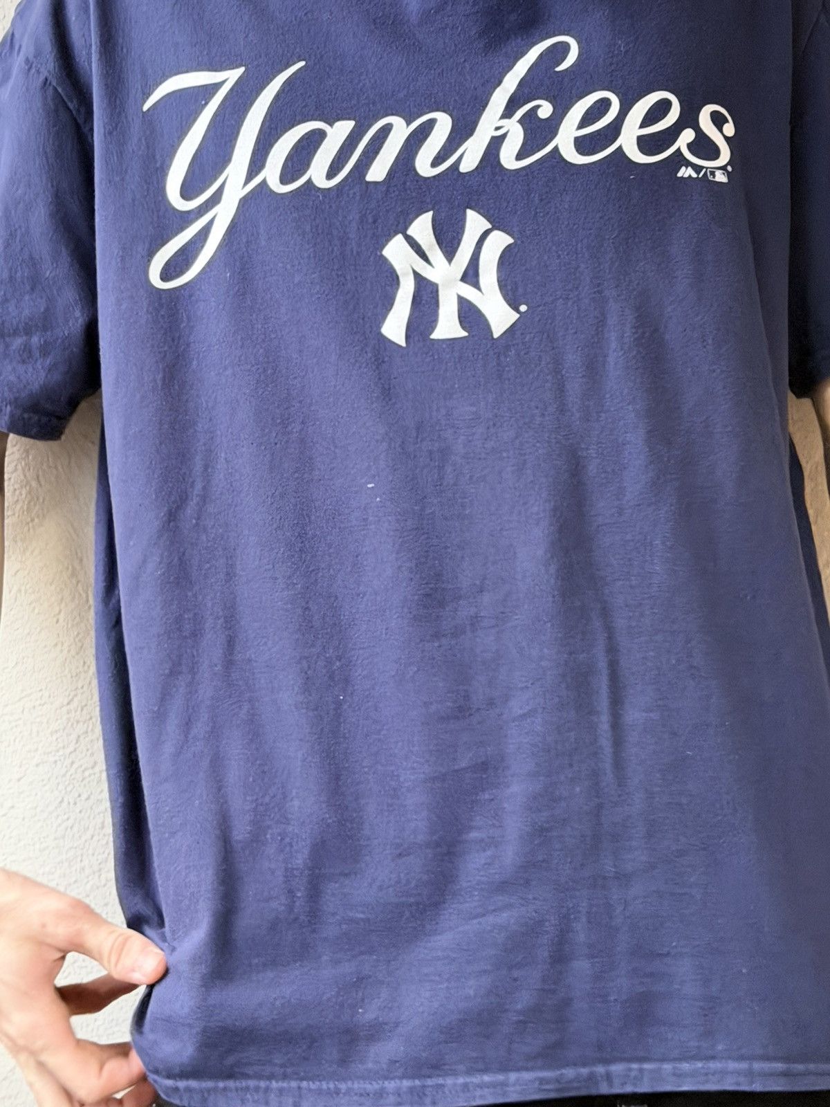 Vintage Vintage navy blue yankees tee Size US L / EU 52-54 / 3 - 2 Thumbnail