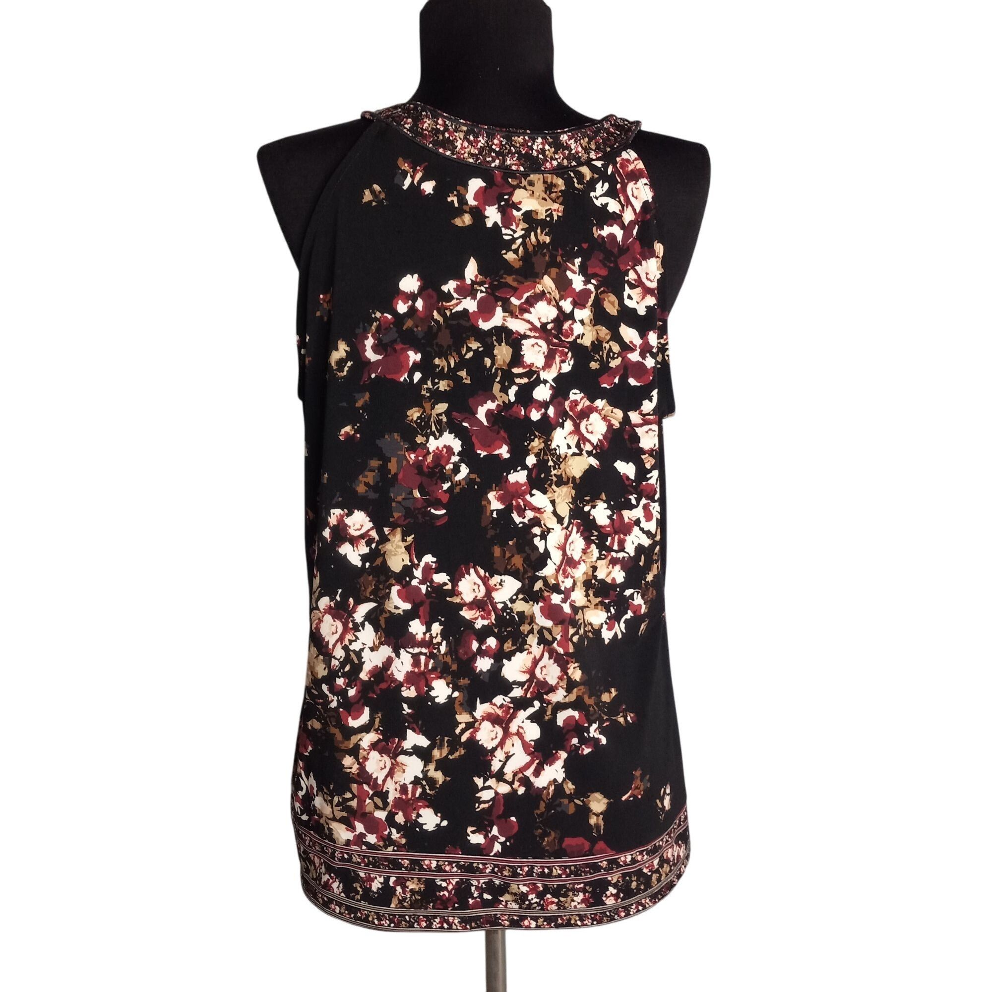 White House Black Market White House Black Market Sleeveless Floral Print Blouse Tie Size S / US 4 / IT 40 - 4 Thumbnail