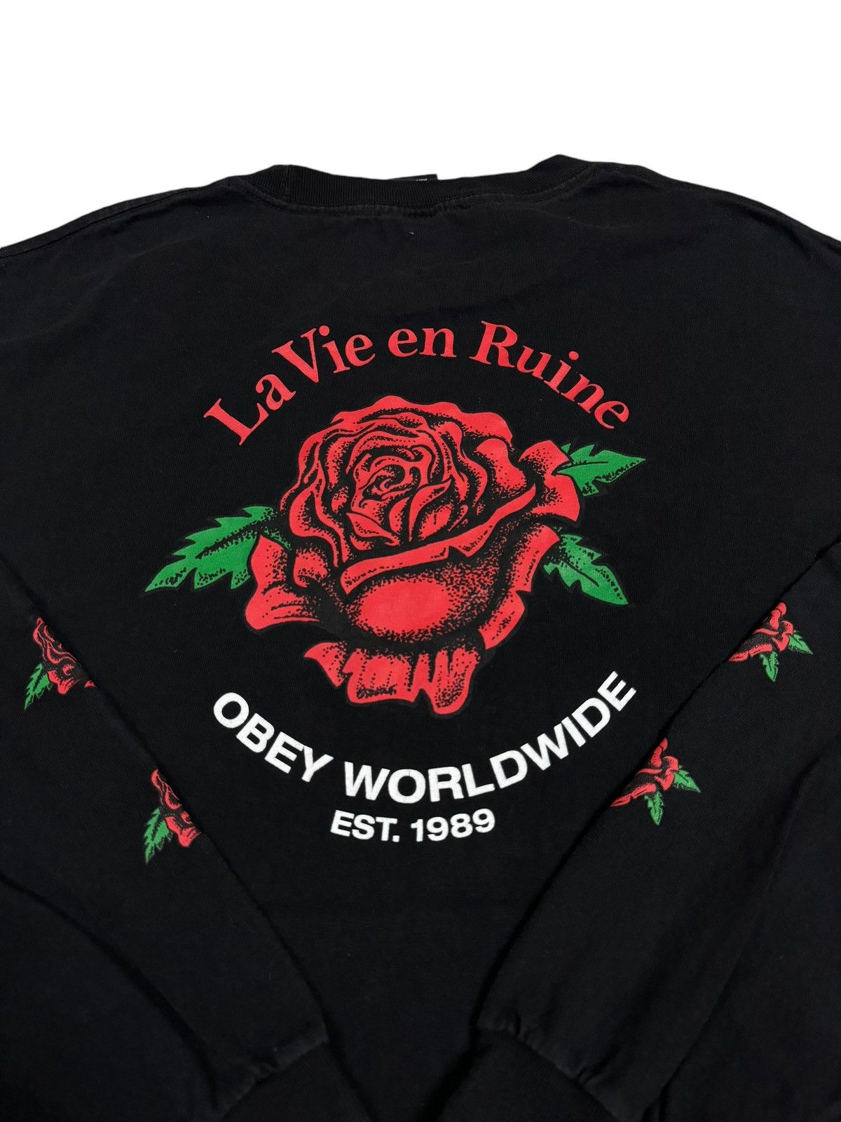 Japanese Brand × Obey Obey Big Rose Logo Long Sleeve Shirt Size US L / EU 52-54 / 3 - 5 Thumbnail