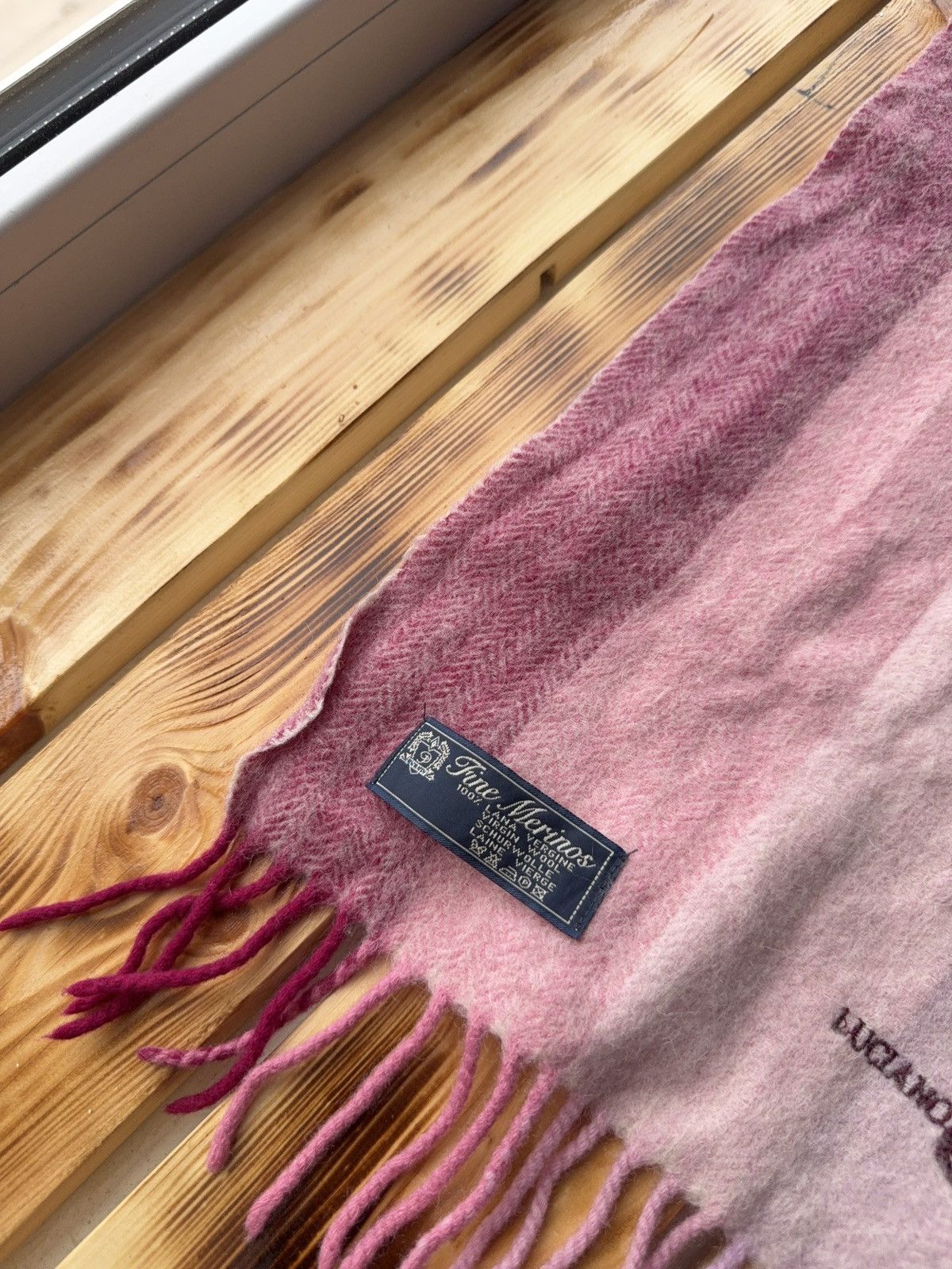 Luciano Barbera Luciano Barbera Merino Wool Scarf Pink Ombre Fringe Italy Size ONE SIZE - 6 Thumbnail