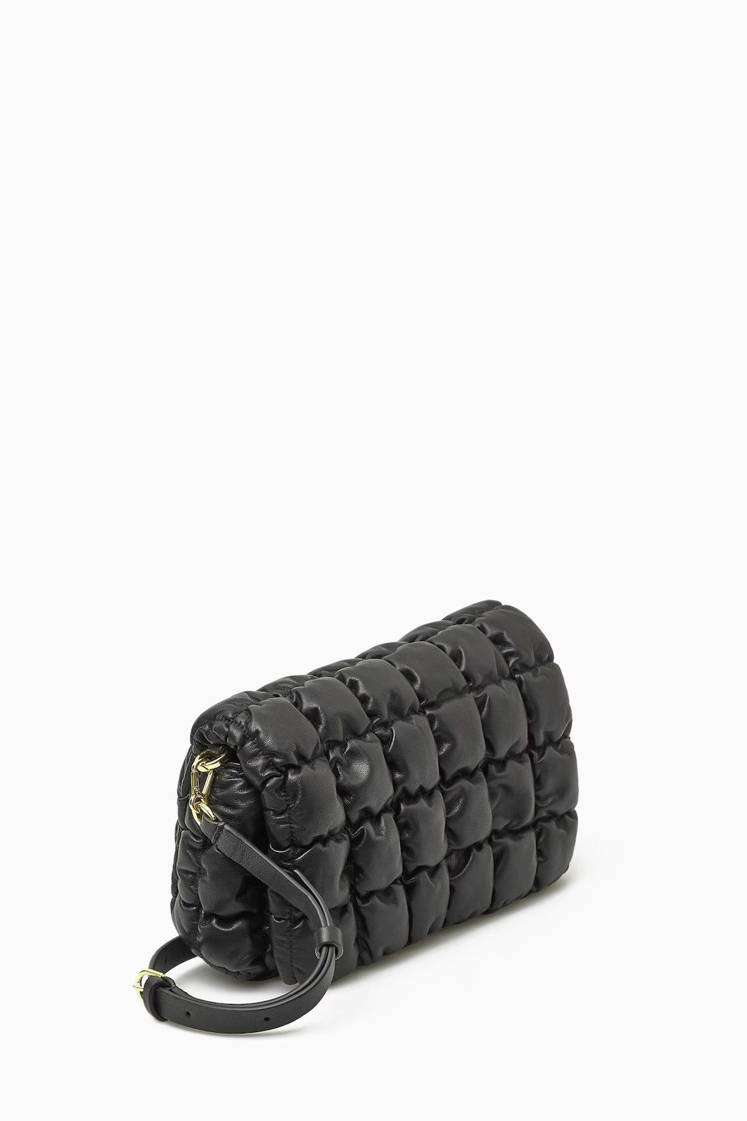 Cos COS BLACK Leather quilted cross body purse Size ONE SIZE - 1 Thumbnail