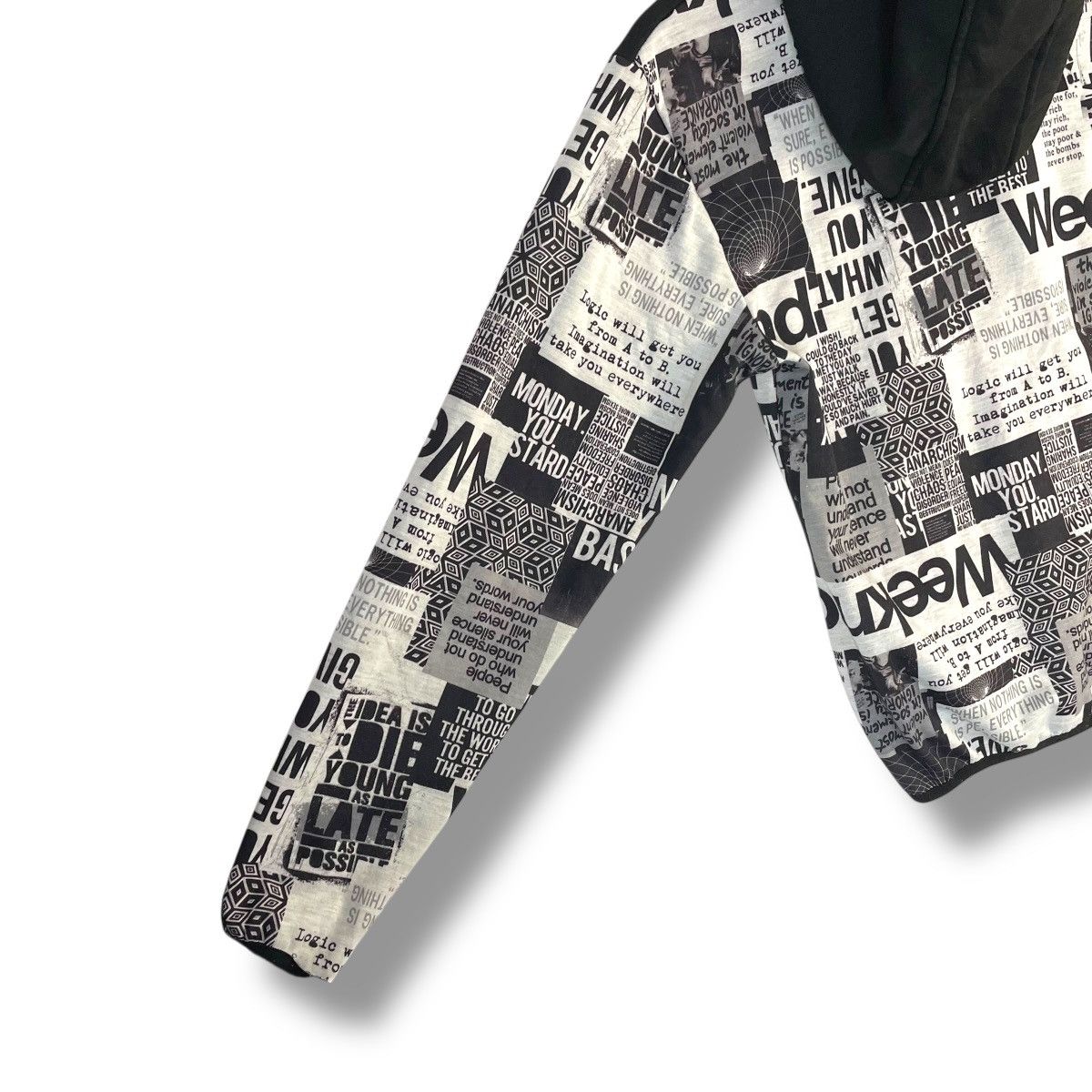 20471120 SHISKY NEWSPAPER WORDING ANARCHY SEDITIONARIES PUNK JACKET Size US S / EU 44-46 / 1 - 14 Thumbnail