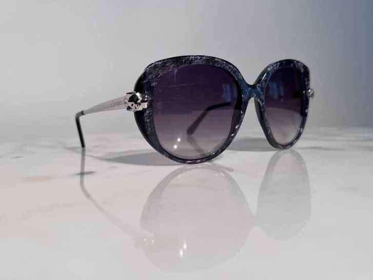 Cartier ragous White Marble Gold Panthere Square