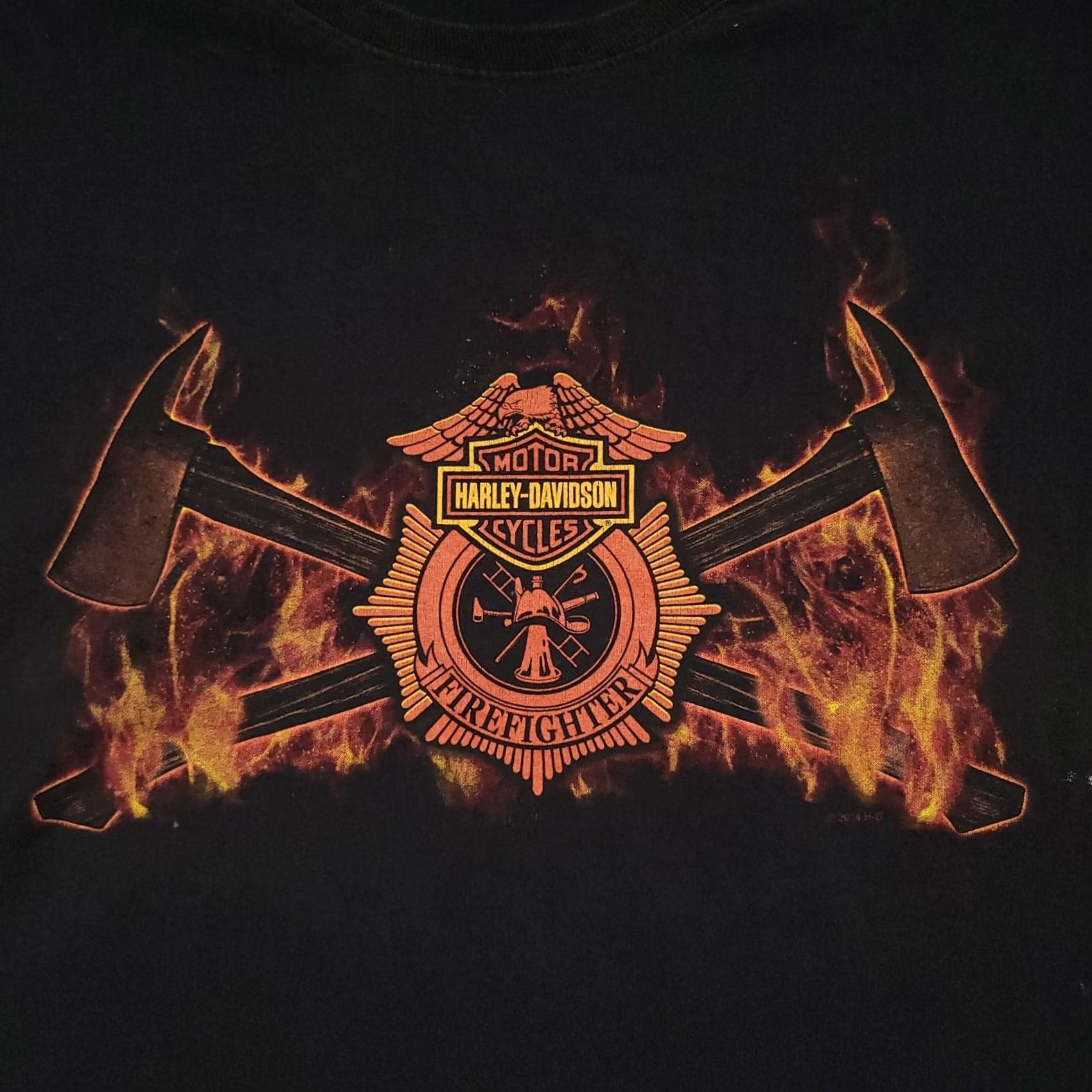 Harley Davidson Harley-Davidson World Oklahoma City Shirt Mens 4XL Black Firefighter Grunge Rip T-Shirt Size US XXL / EU 58 / 5 - 4 Thumbnail