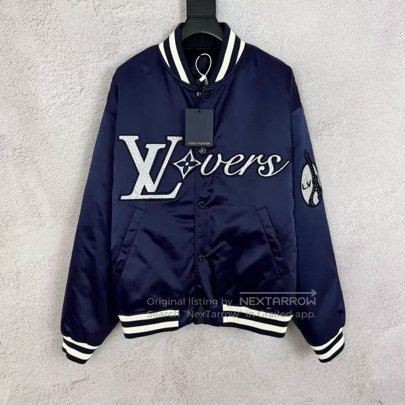 Louis Vuitton Louis Vuitton Logo rhinestone baseball jacket Size US M / EU 48-50 / 2 - 1 Thumbnail