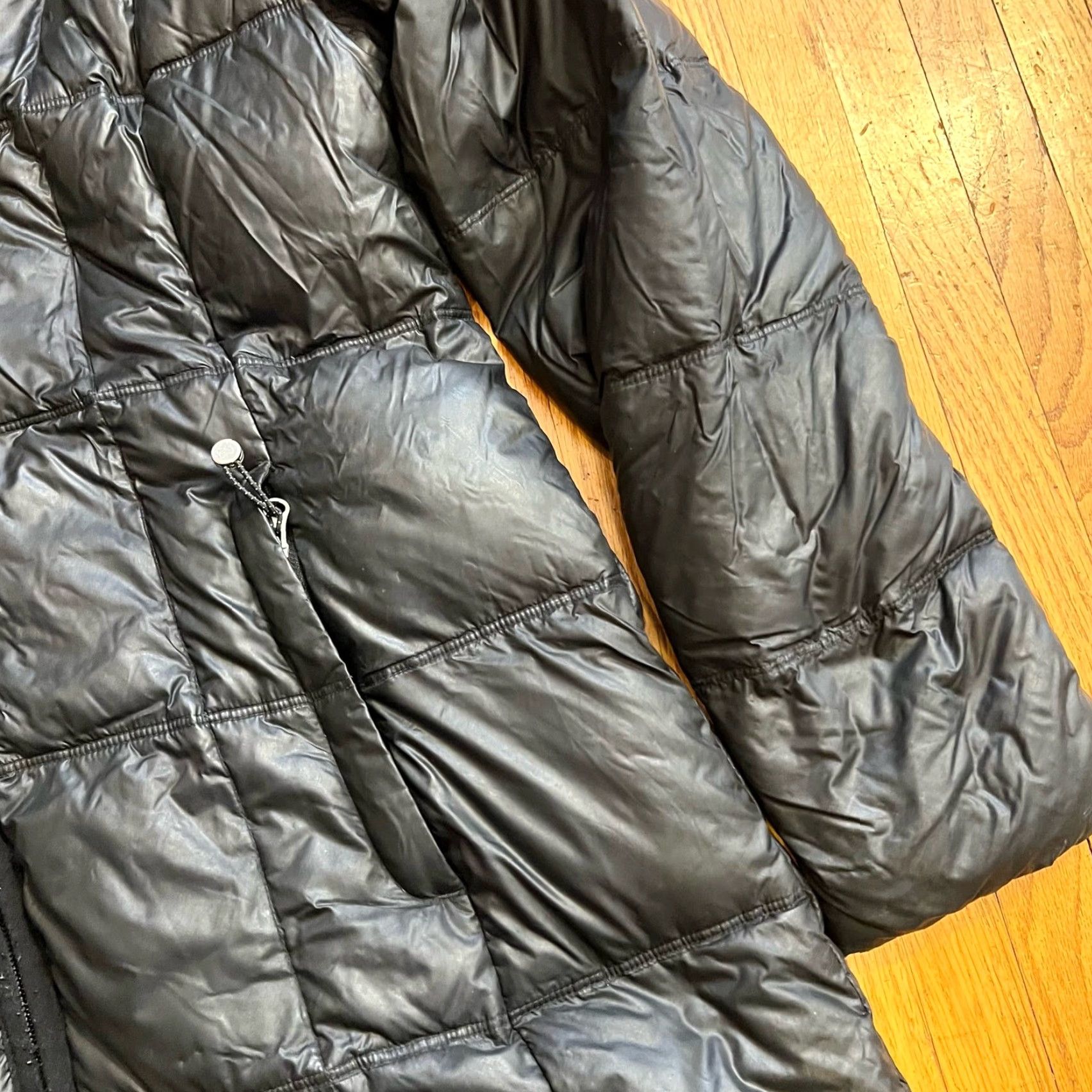 Eddie Bauer VINTAGE Eddie Bauer Down Coat Womens Medium 650 Down Black Hooded Puffer Jacket Long Size M / US 6-8 / IT 42-44 - 2 Thumbnail