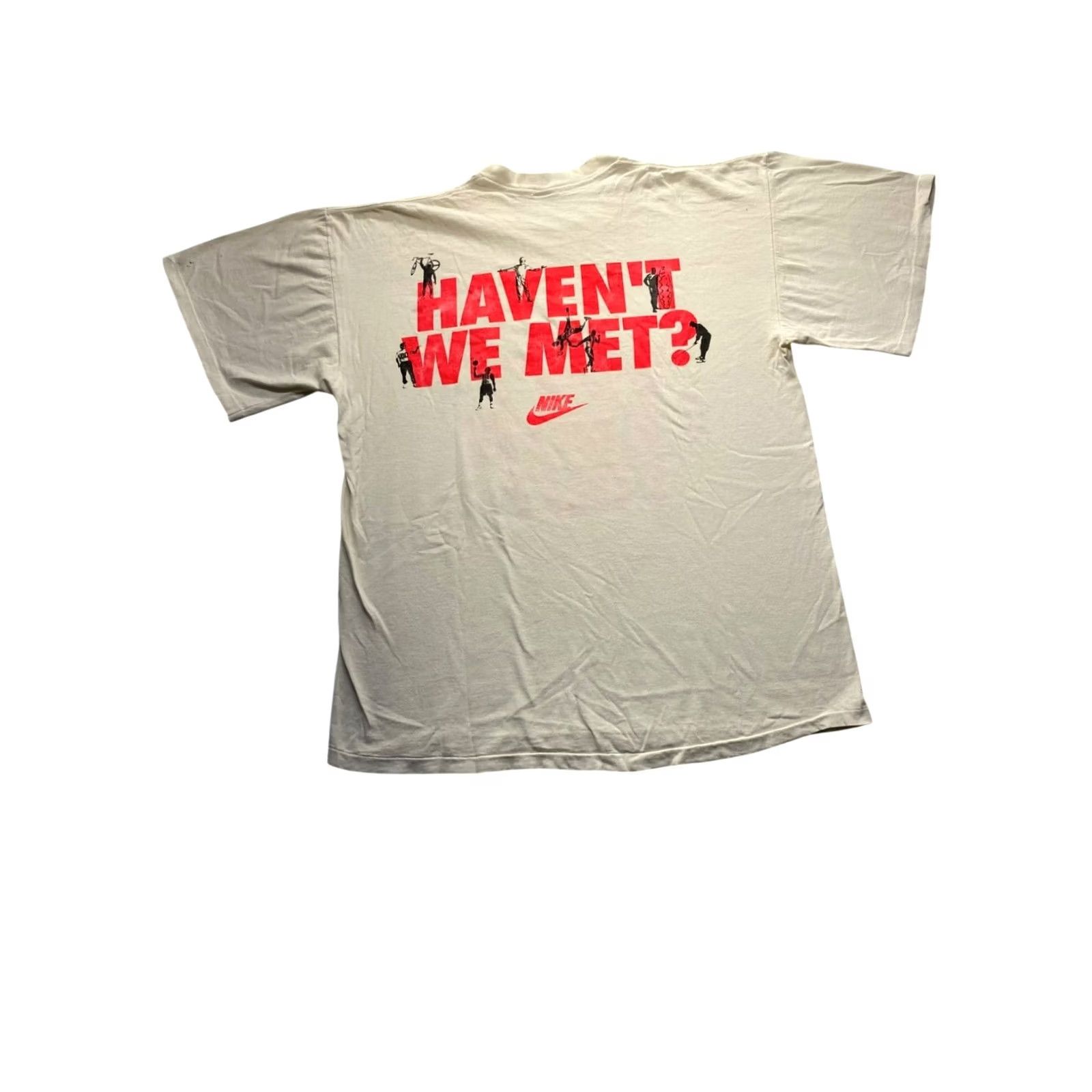 Nike VINTAGE Nike T-Shirt Men XL Short Sleeve Cream Graphic Tee Mens XL Snike Size US XL / EU 56 / 4 - 2 Thumbnail