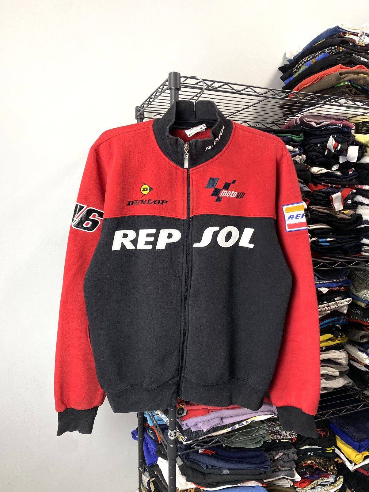 Honda 90’s Vintage Vale 46 Repsol Jacket Sweatshirt Moto GP Size US M / EU 48-50 / 2 - 1 Thumbnail