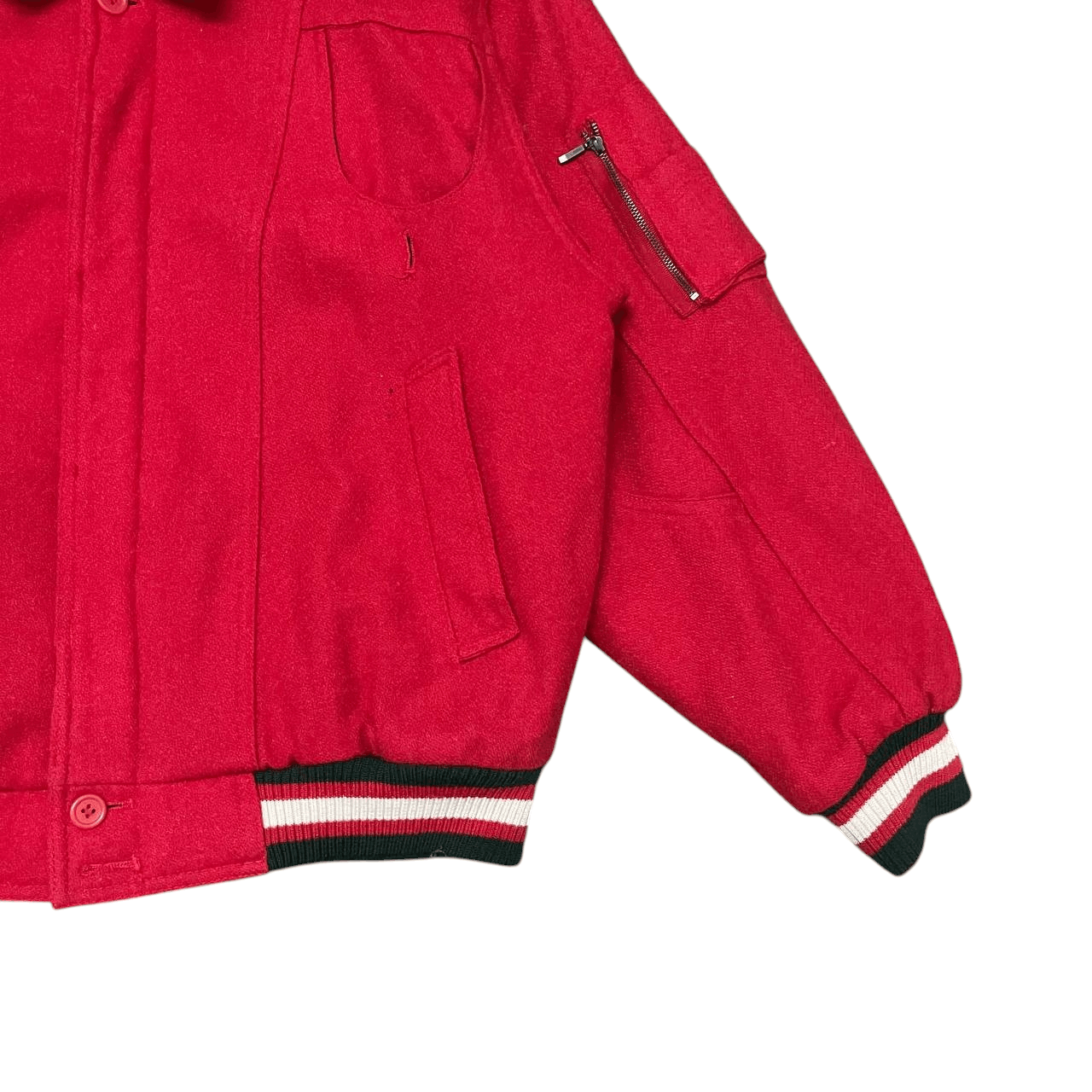 Japanese Brand Vintage Master Jim Wool Bomber Jacket Size US M / EU 48-50 / 2 - 6 Thumbnail