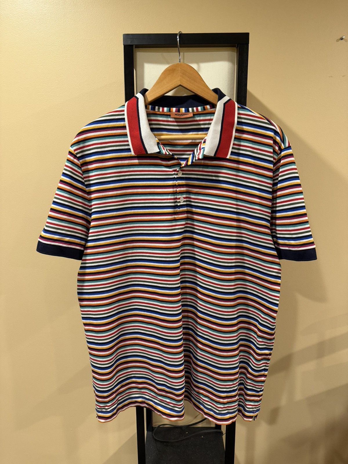 Missoni Missoni Multicolor Striped Polo Shirt Size US XL / EU 56 / 4 - 1 Thumbnail