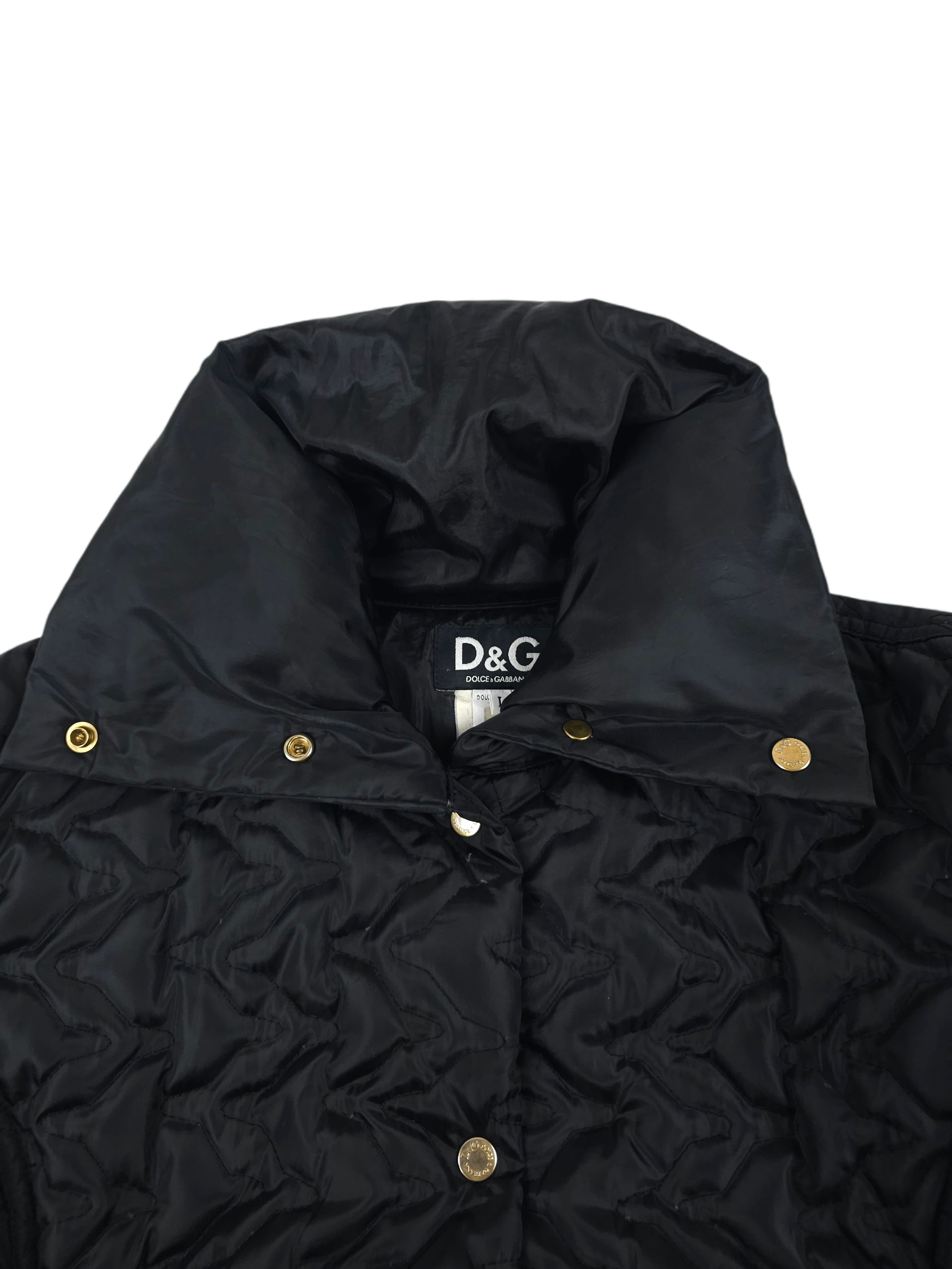 Dolce & Gabbana 💎 Dolce & Gabbana Black Quilted Down Jacket Size L Size L / US 10 / IT 46 - 4 Thumbnail