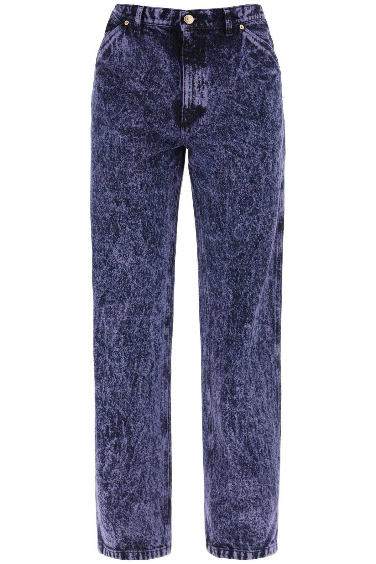 Marni o1w1db10125 Marble Dyed Denim Jeans in Blue Size US 34 / EU 50 - 1 Thumbnail