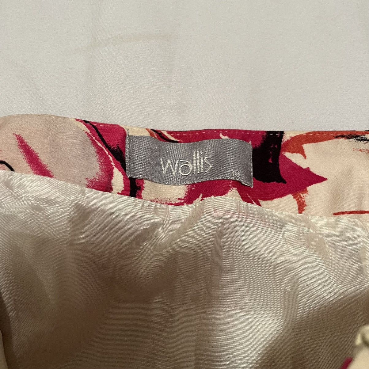 Vintage Wallis Red and White Flower Petal Dress Size L / US 10 / IT 46 - 2 Thumbnail